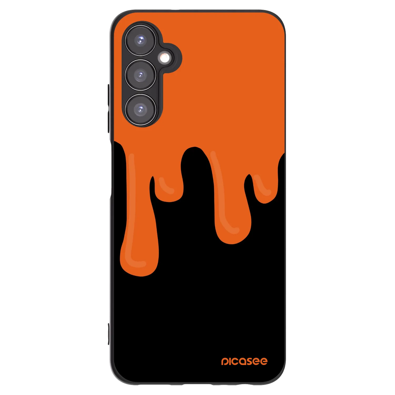 Picasee Μαύρη θήκη σιλικόνης για Samsung Galaxy A05s A057G - Orange spooky