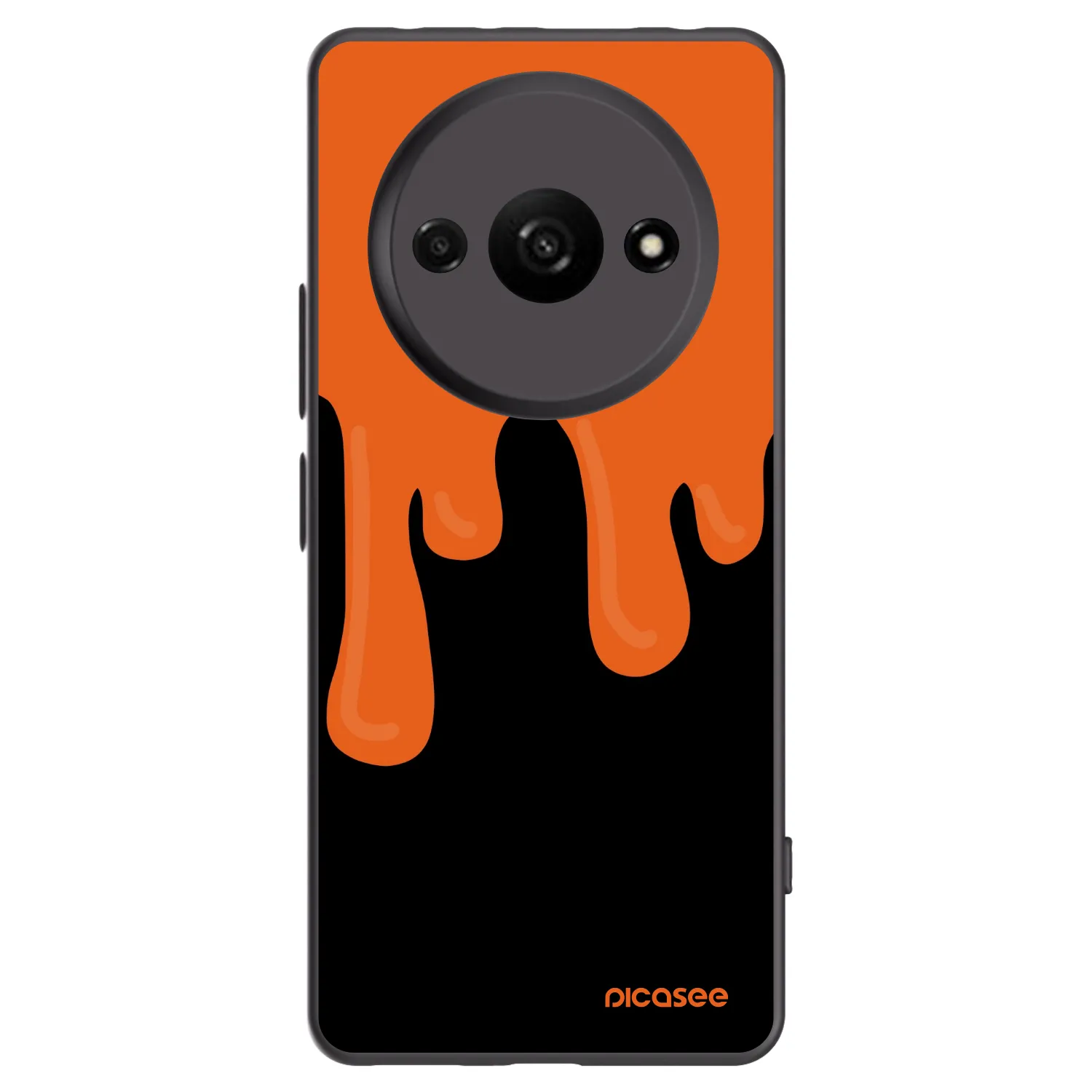 Picasee Μαύρη θήκη σιλικόνης για Xiaomi Redmi A3 - Orange spooky
