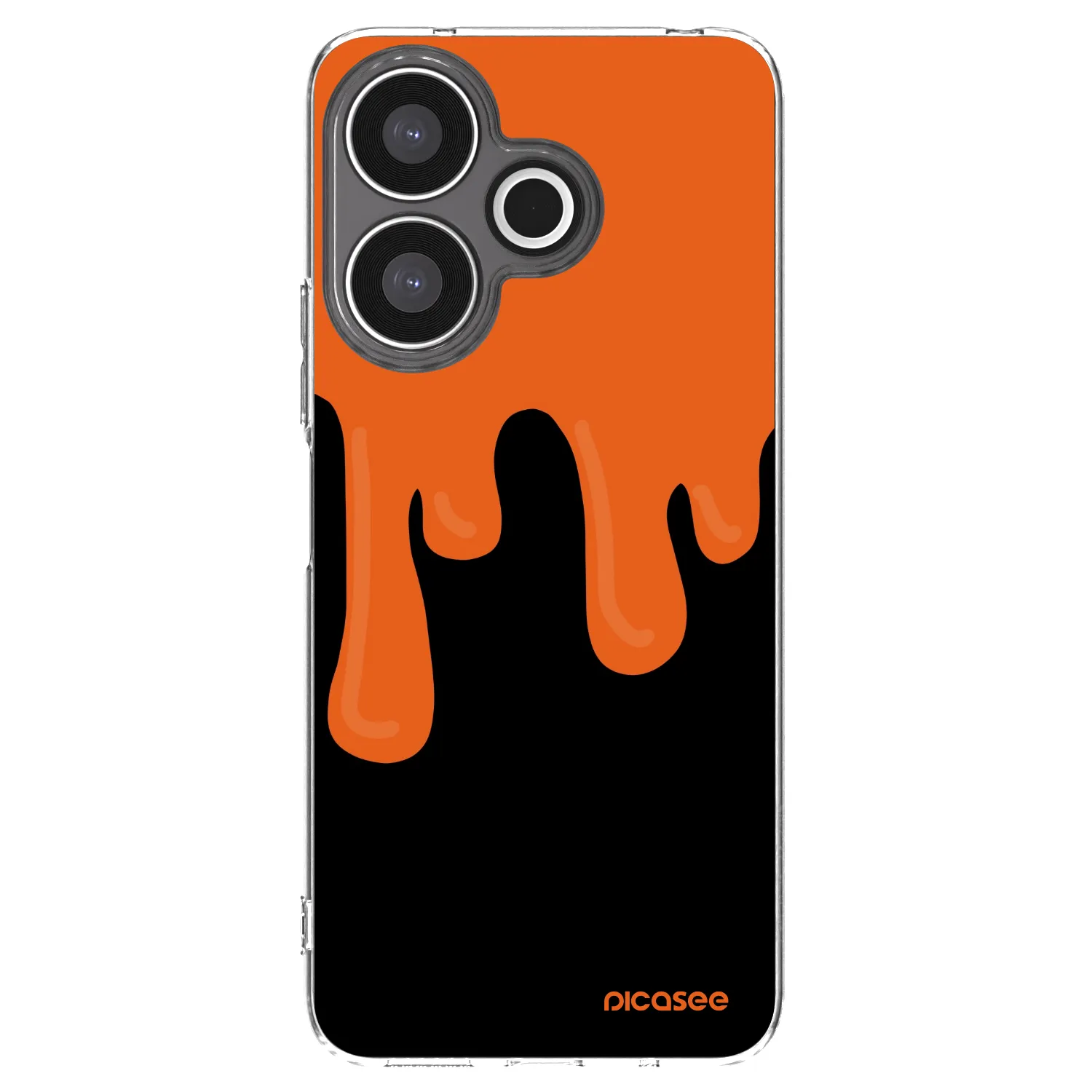 Picasee διαφανής θήκη σιλικόνης Xiaomi Redmi 13 4G - Orange spooky