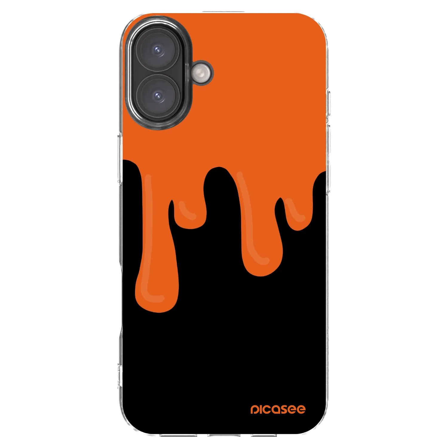 Picasee διαφανής θήκη σιλικόνης Apple iPhone 16 Plus - Orange spooky