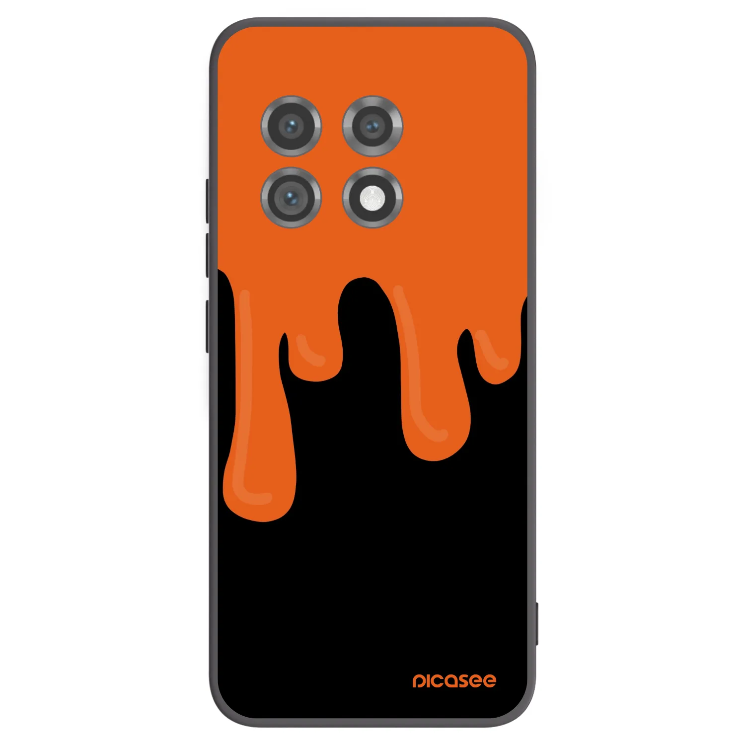 Picasee Μαύρη θήκη σιλικόνης για OnePlus 11 5G - Orange spooky