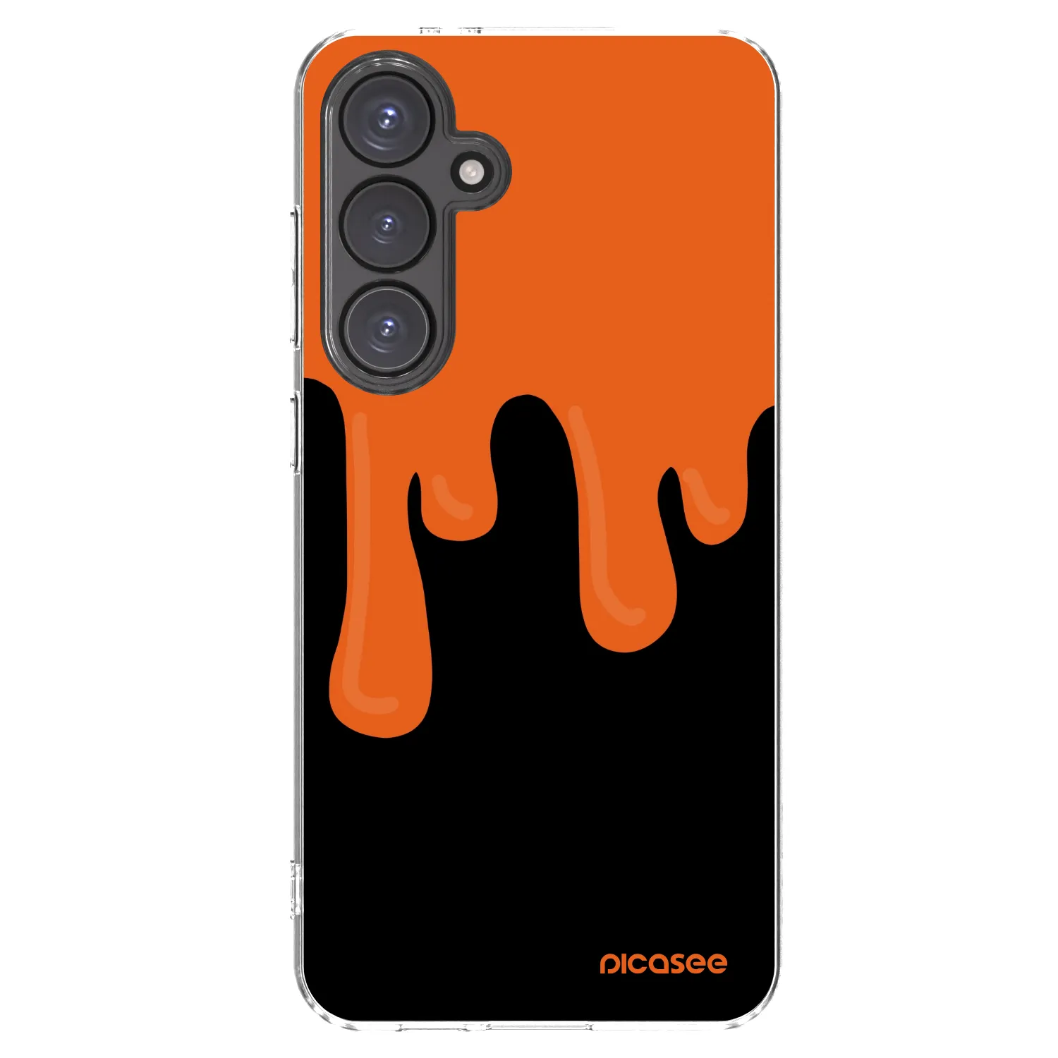 Picasee διαφανής θήκη σιλικόνης Samsung Galaxy S24 FE S721B - Orange spooky