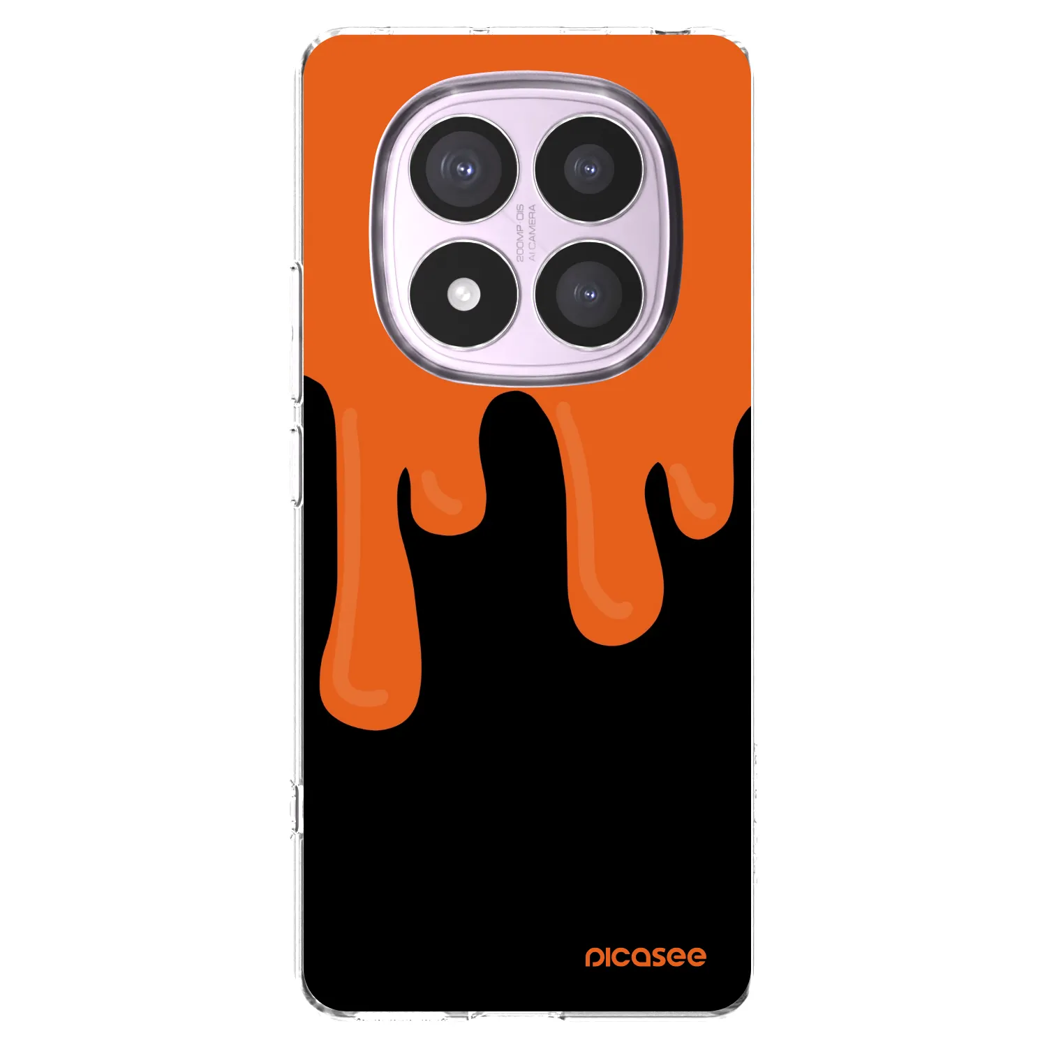 Picasee διαφανής θήκη σιλικόνης Xiaomi Redmi Note 14 Pro 5G - Orange spooky