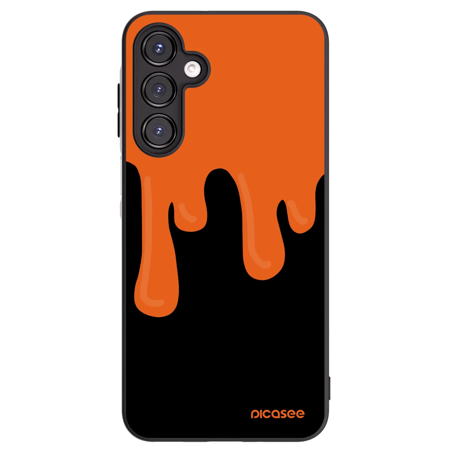 Picasee Μαύρη θήκη σιλικόνης για Samsung Galaxy A16 5G - Orange spooky
