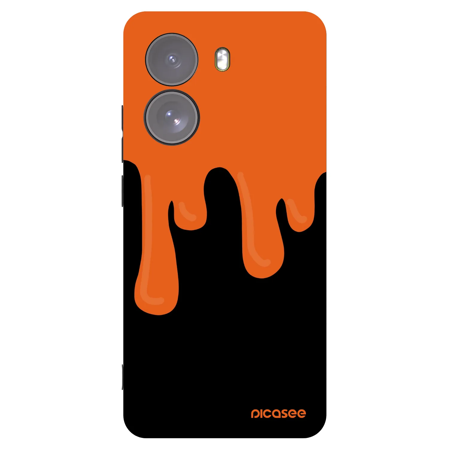 Picasee Μαύρη θήκη σιλικόνης για Xiaomi Poco X7 - Orange spooky