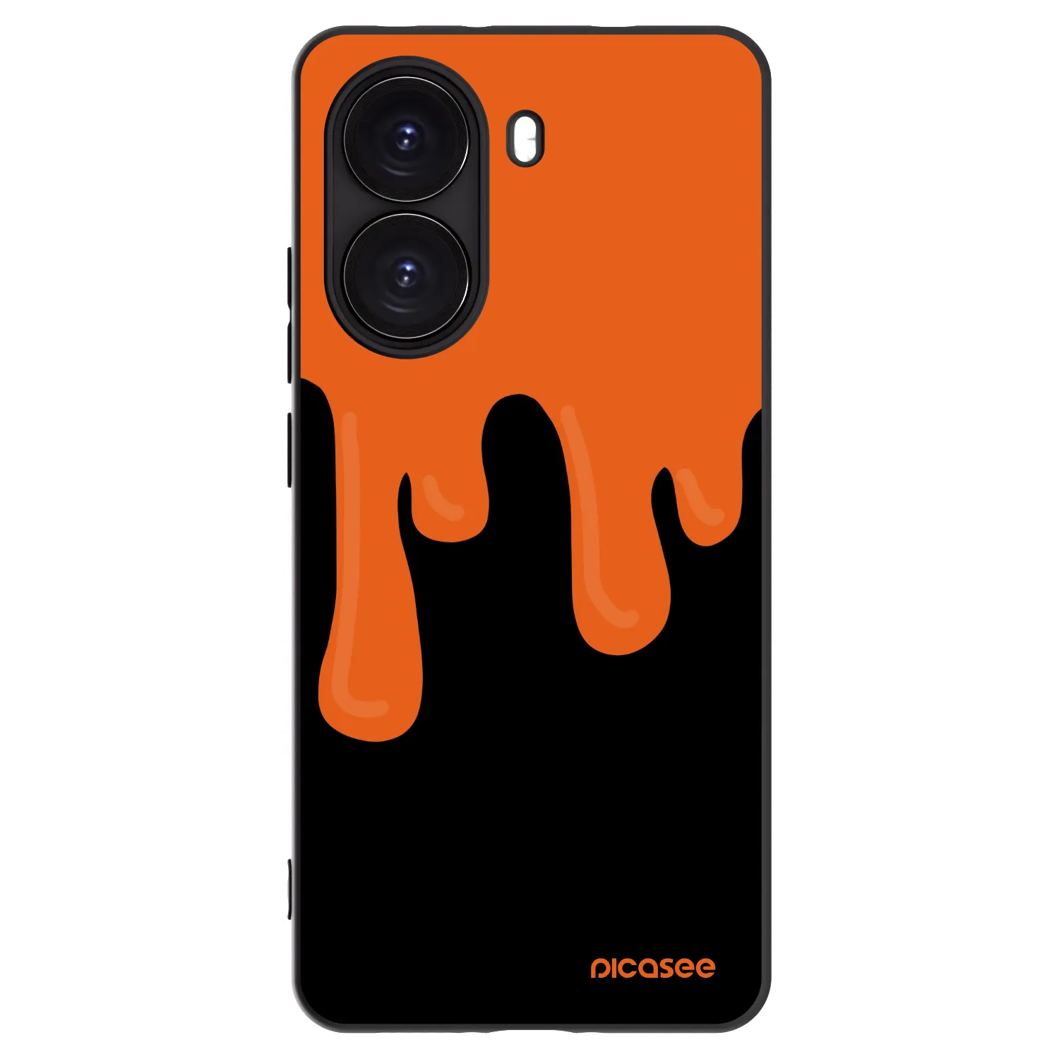 Picasee Μαύρη θήκη σιλικόνης για Xiaomi Poco X7 Pro 5G - Orange spooky