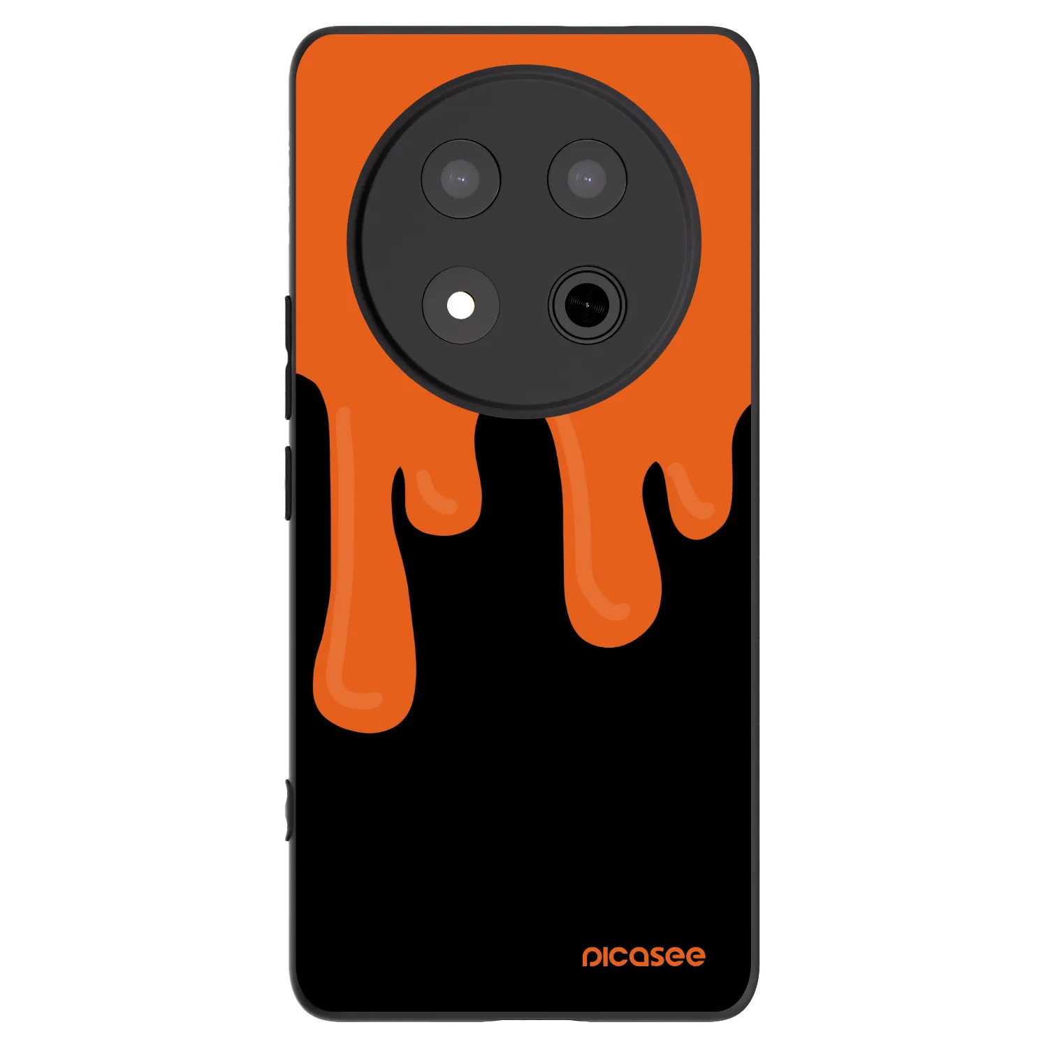 Picasee Μαύρη θήκη σιλικόνης για Honor Magic7 Lite 5G - Orange spooky