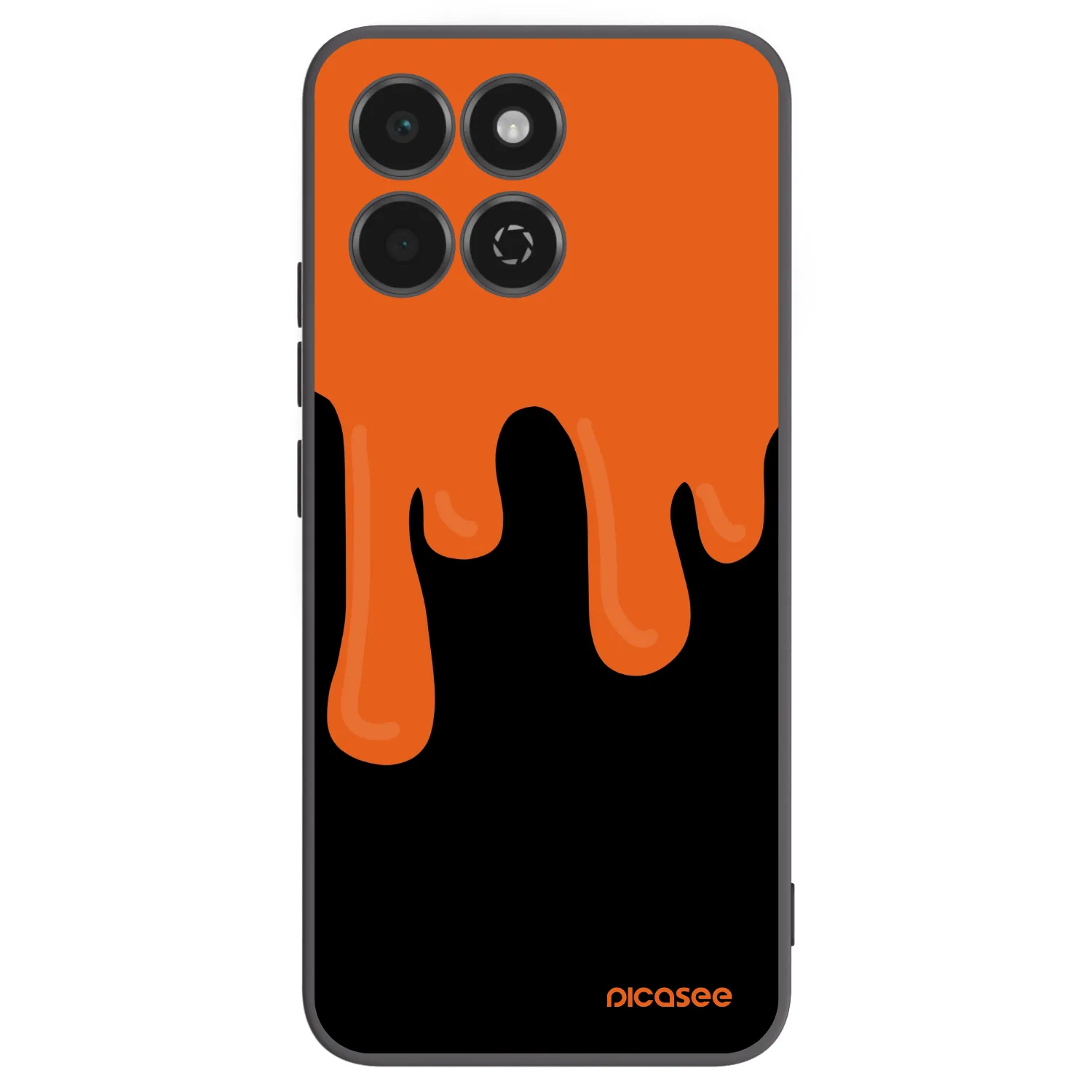 Picasee Μαύρη θήκη σιλικόνης για Honor 200 Smart 5G - Orange spooky