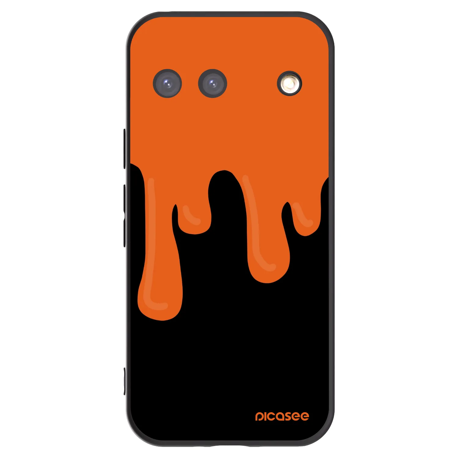 Picasee Μαύρη θήκη σιλικόνης για Google Pixel 9 - Orange spooky