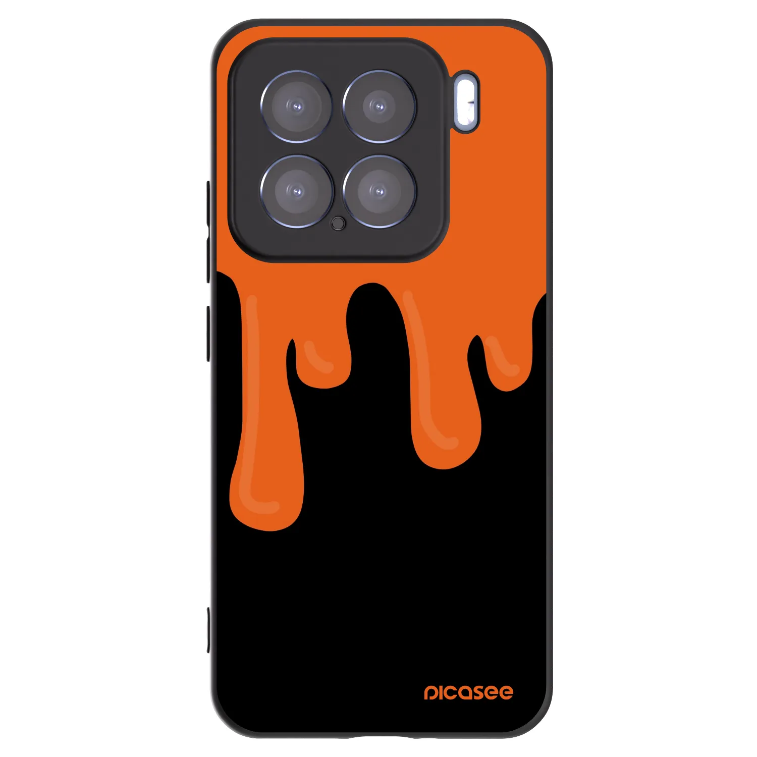 Picasee Μαύρη θήκη σιλικόνης για Xiaomi 15 - Orange spooky