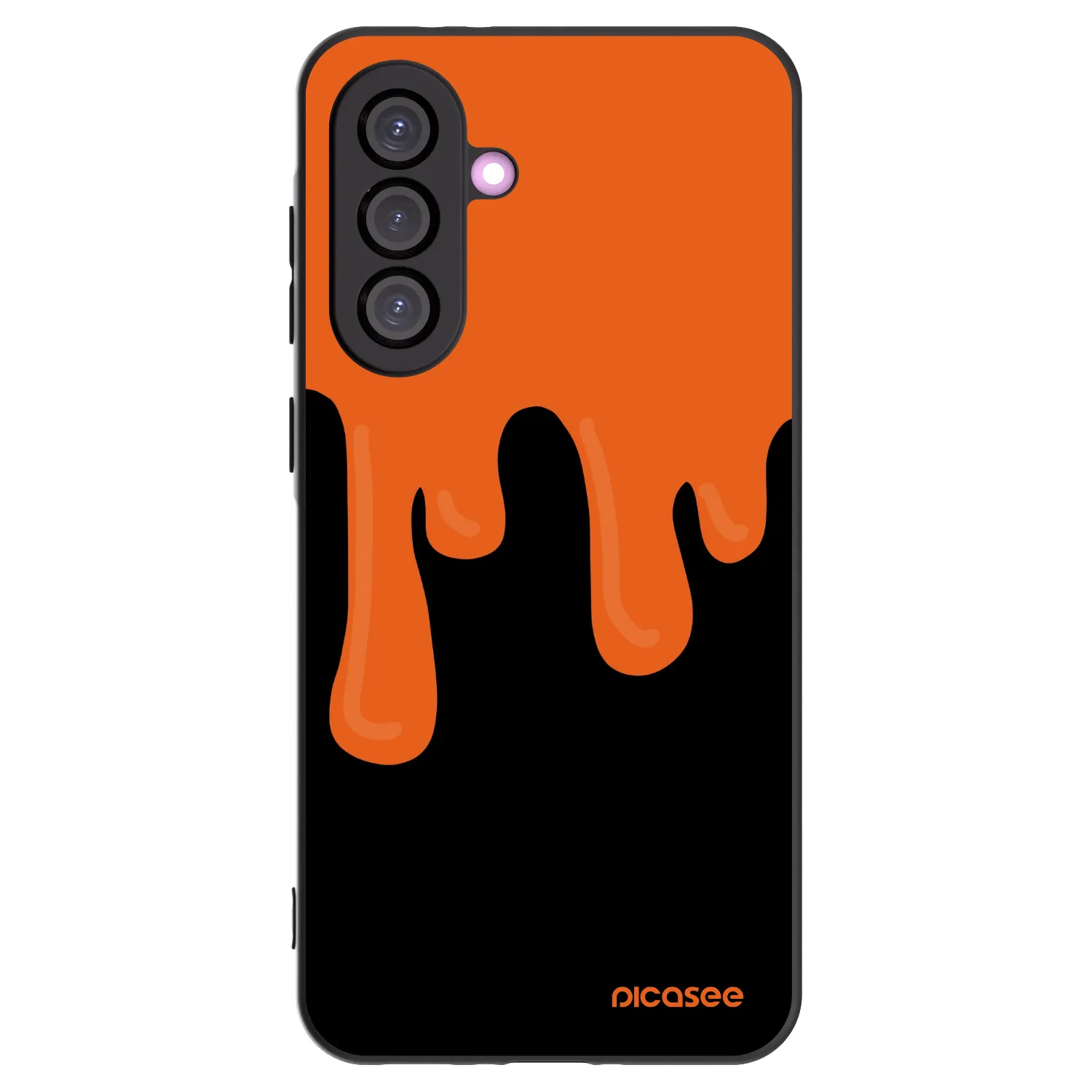 Picasee Μαύρη θήκη σιλικόνης για Samsung Galaxy A56 5G A566B - Orange spooky