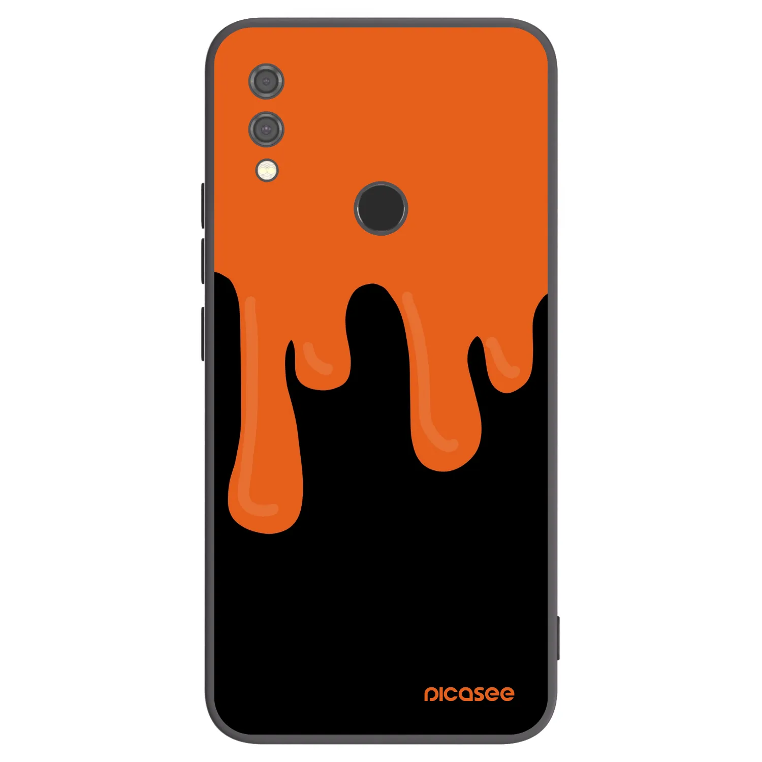 Picasee Μαύρη θήκη σιλικόνης για Xiaomi Redmi Note 7 - Orange spooky