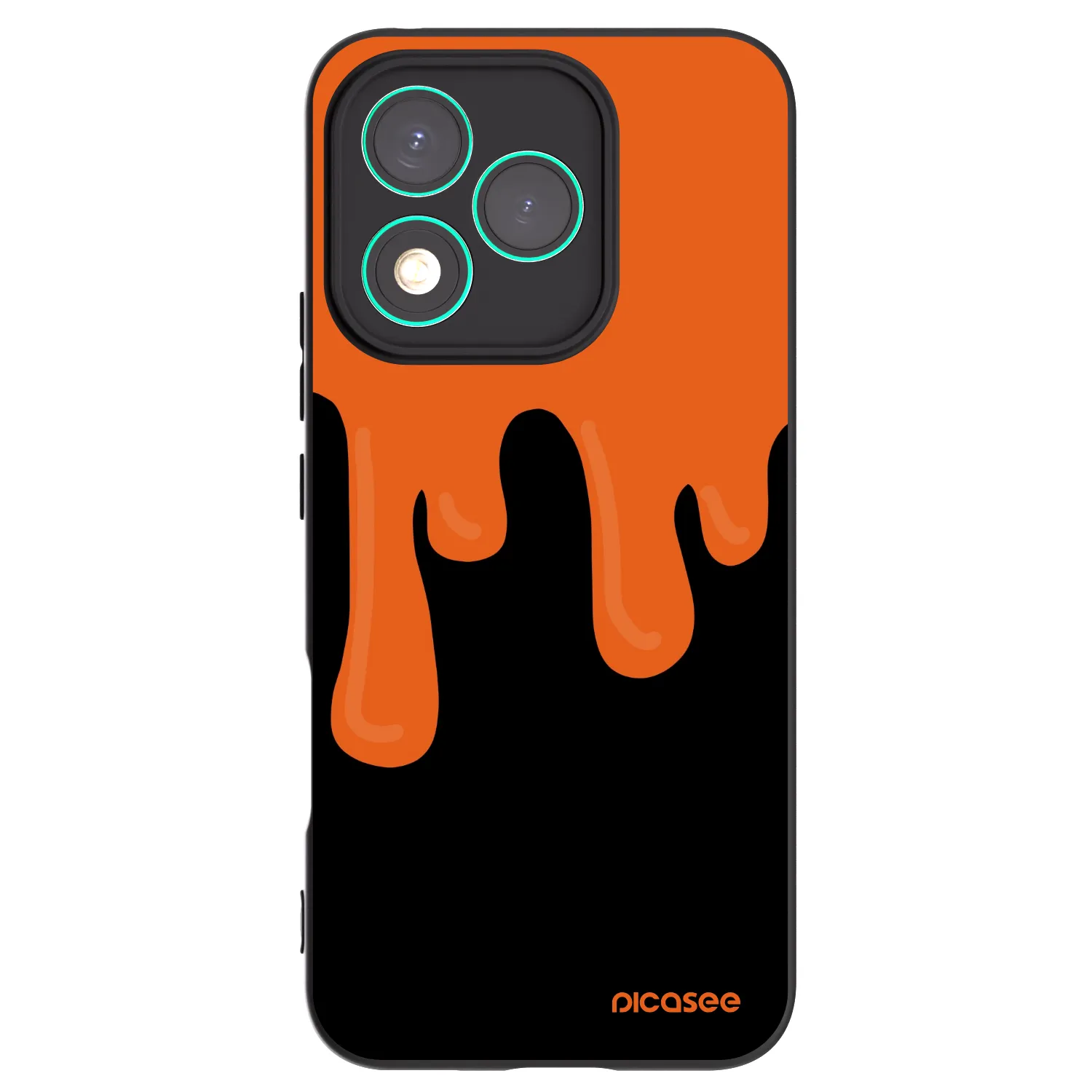 Picasee Μαύρη θήκη σιλικόνης για Honor 400 Lite 5G - Orange spooky