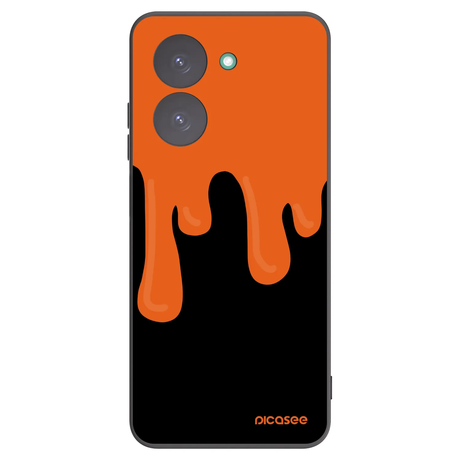 Picasee Μαύρη θήκη σιλικόνης για Xiaomi Redmi A5 - Orange spooky