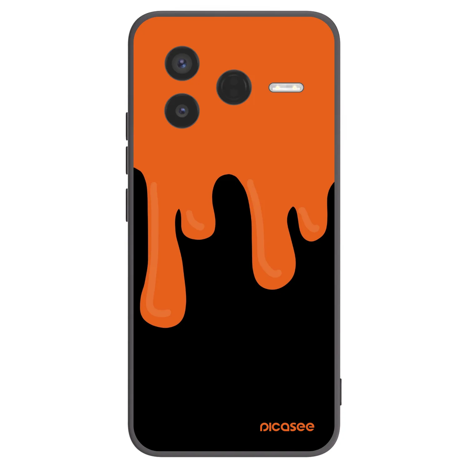 Picasee Μαύρη θήκη σιλικόνης για Xiaomi Poco F7 Pro 5G - Orange spooky