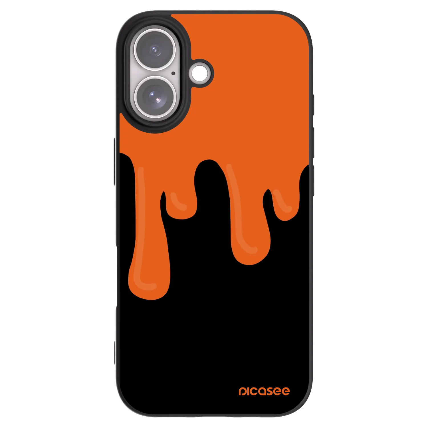 Picasee Μαύρη θήκη σιλικόνης για Apple iPhone 17 - Orange spooky