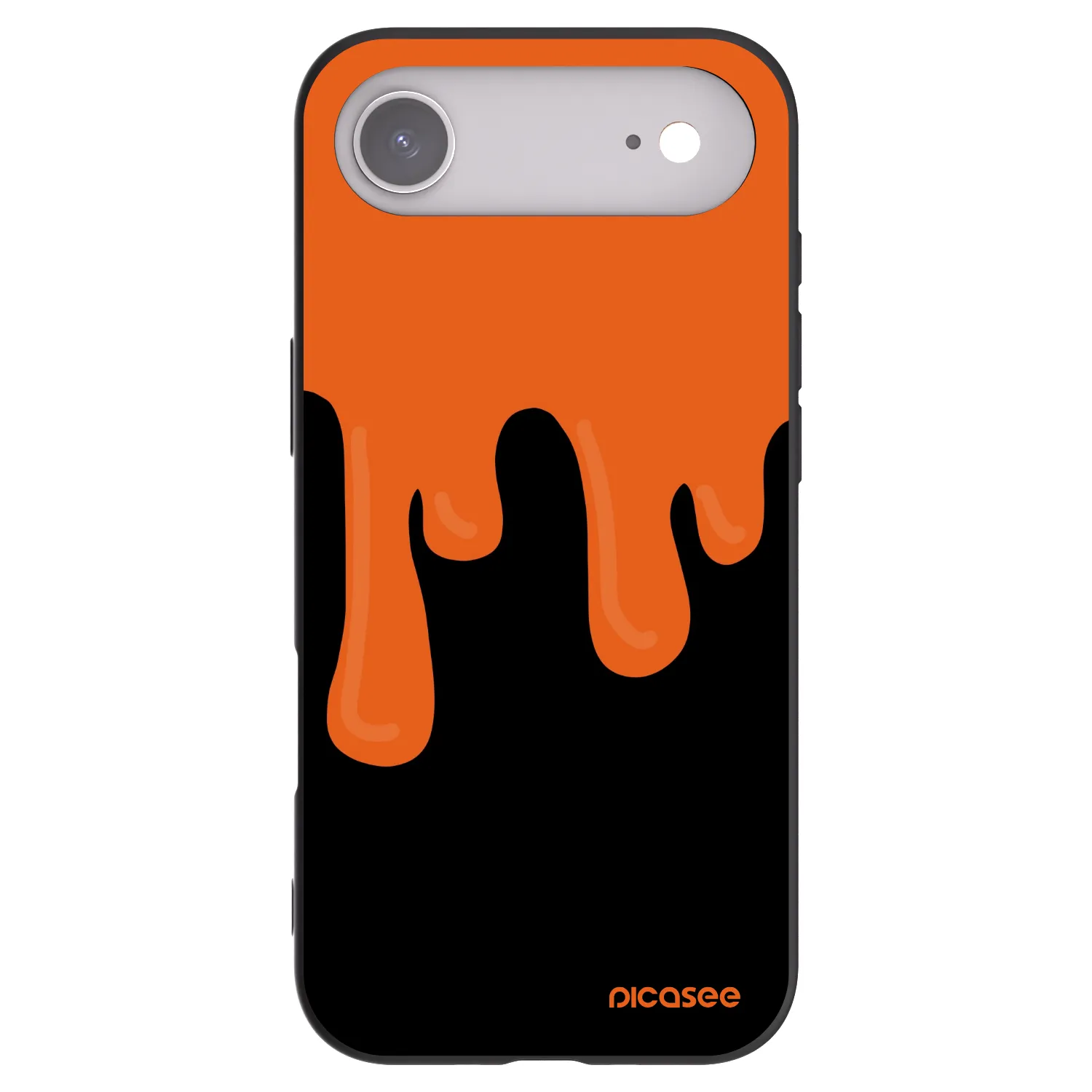 Picasee Μαύρη θήκη σιλικόνης για Apple iPhone Air - Orange spooky