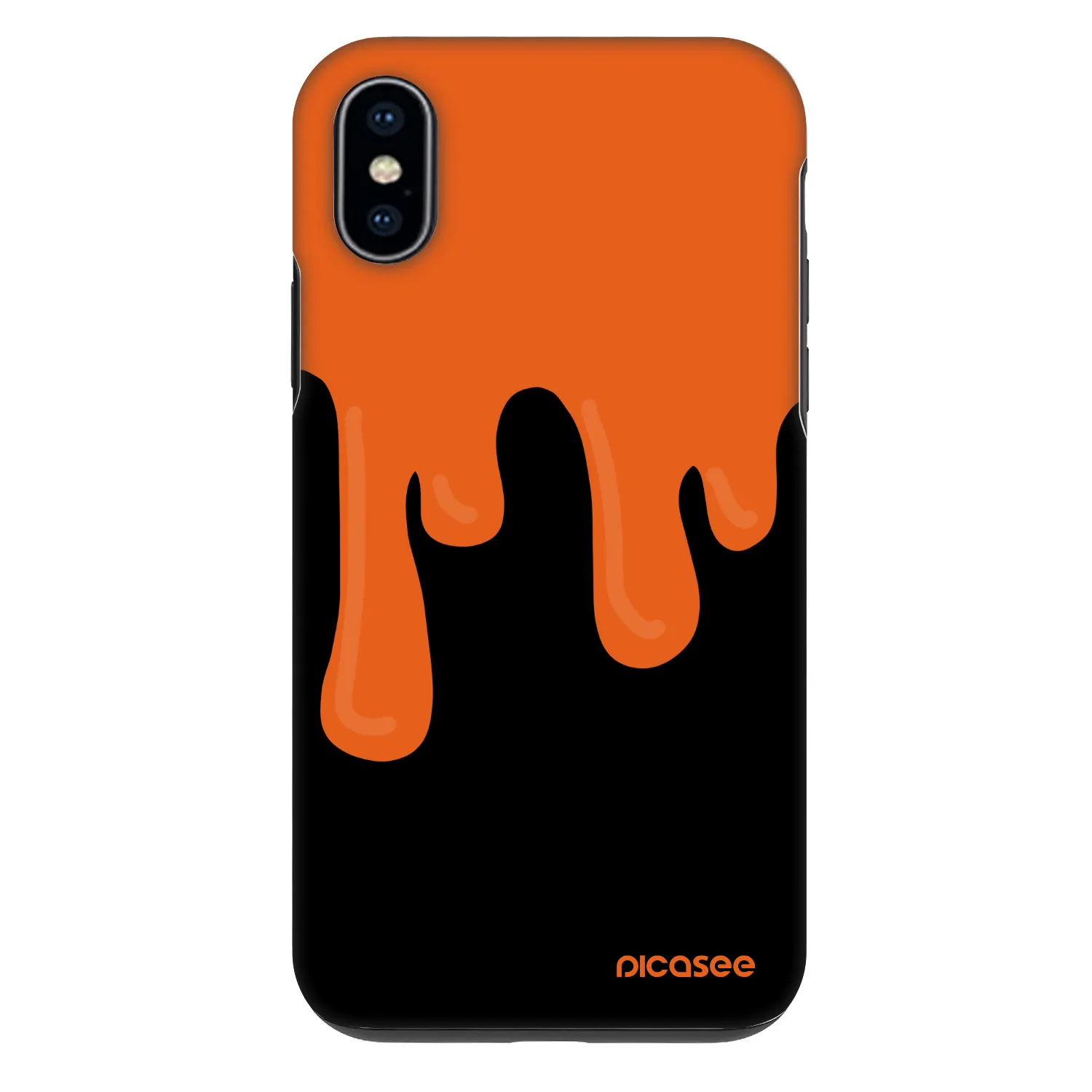 Picasee Fashion Case για Apple iPhone X/XS - Orange spooky