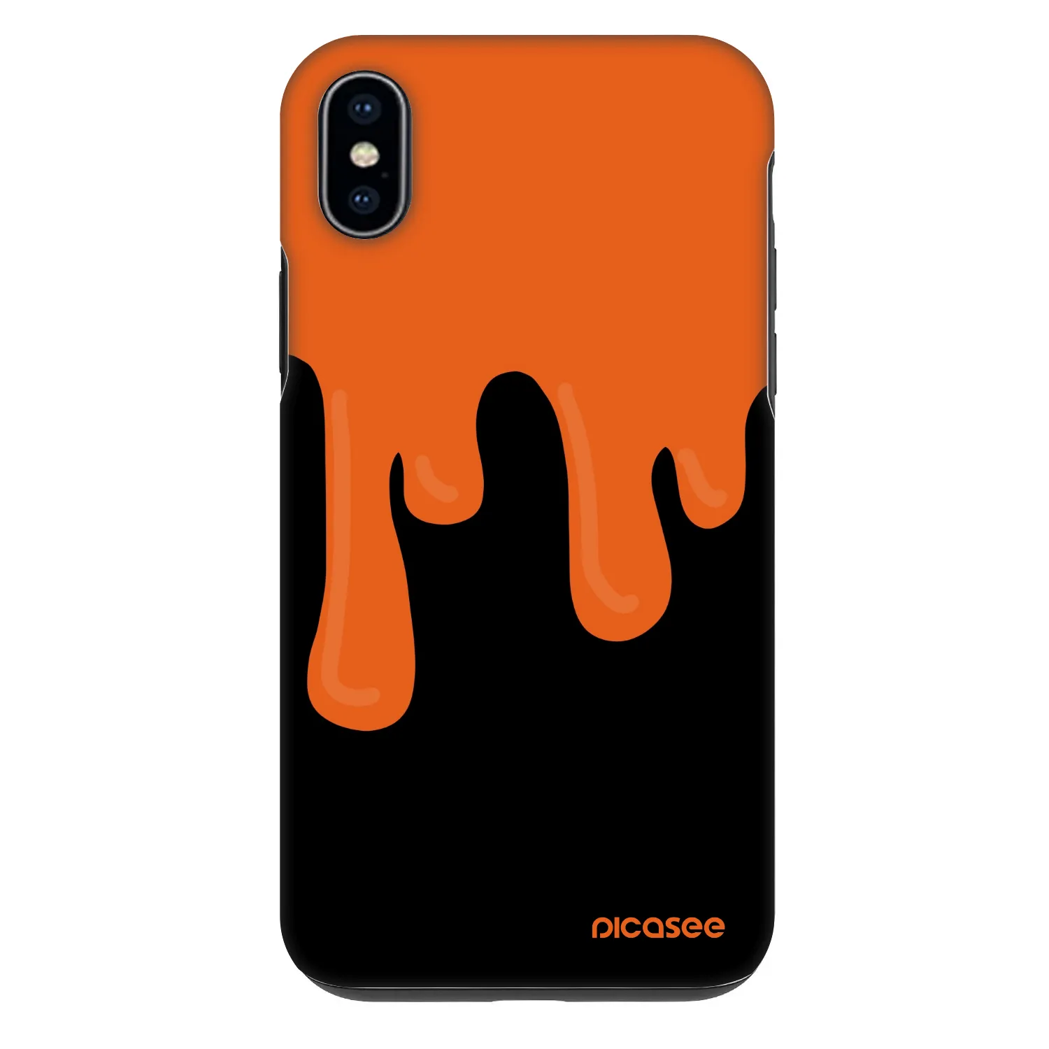 Picasee Fashion Case για Apple iPhone XS Max - Orange spooky