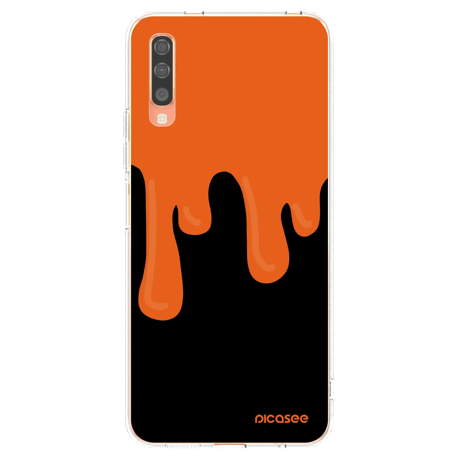Picasee διαφανής θήκη σιλικόνης Samsung Galaxy A70 A705F - Orange spooky