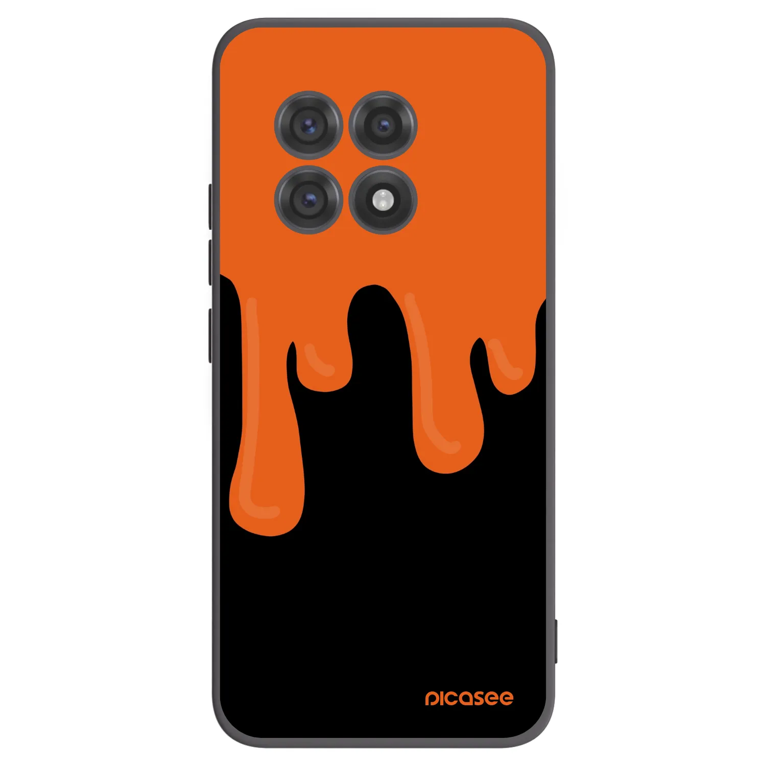 Picasee Μαύρη θήκη σιλικόνης για OnePlus 13R 5G - Orange spooky