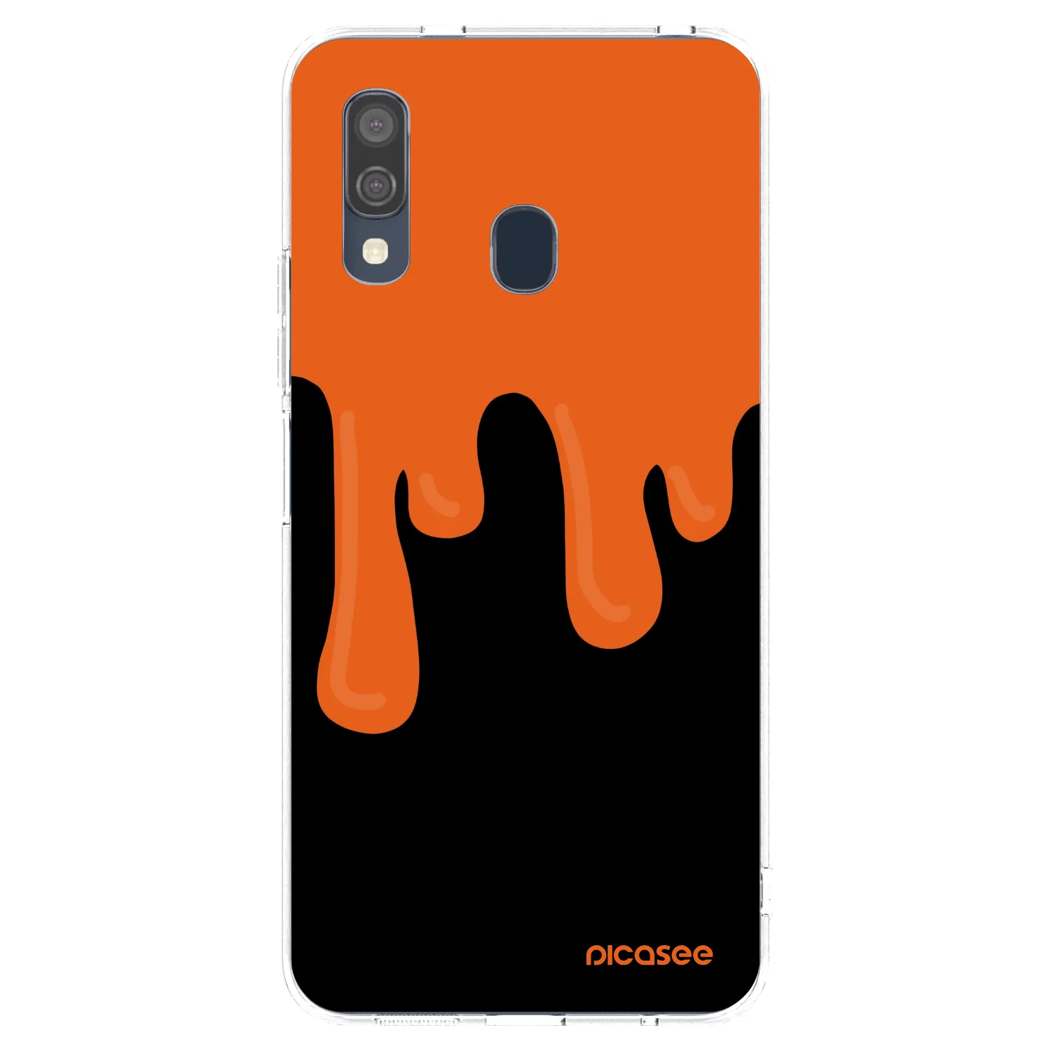 Picasee διαφανής θήκη σιλικόνης Samsung Galaxy A40 A405F - Orange spooky
