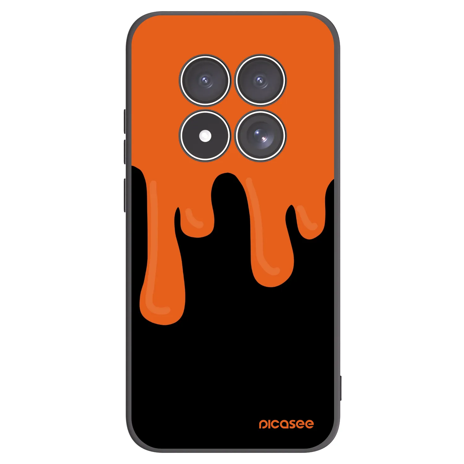 Picasee Μαύρη θήκη σιλικόνης για Xiaomi Redmi Note 15 Pro 4G - Orange spooky