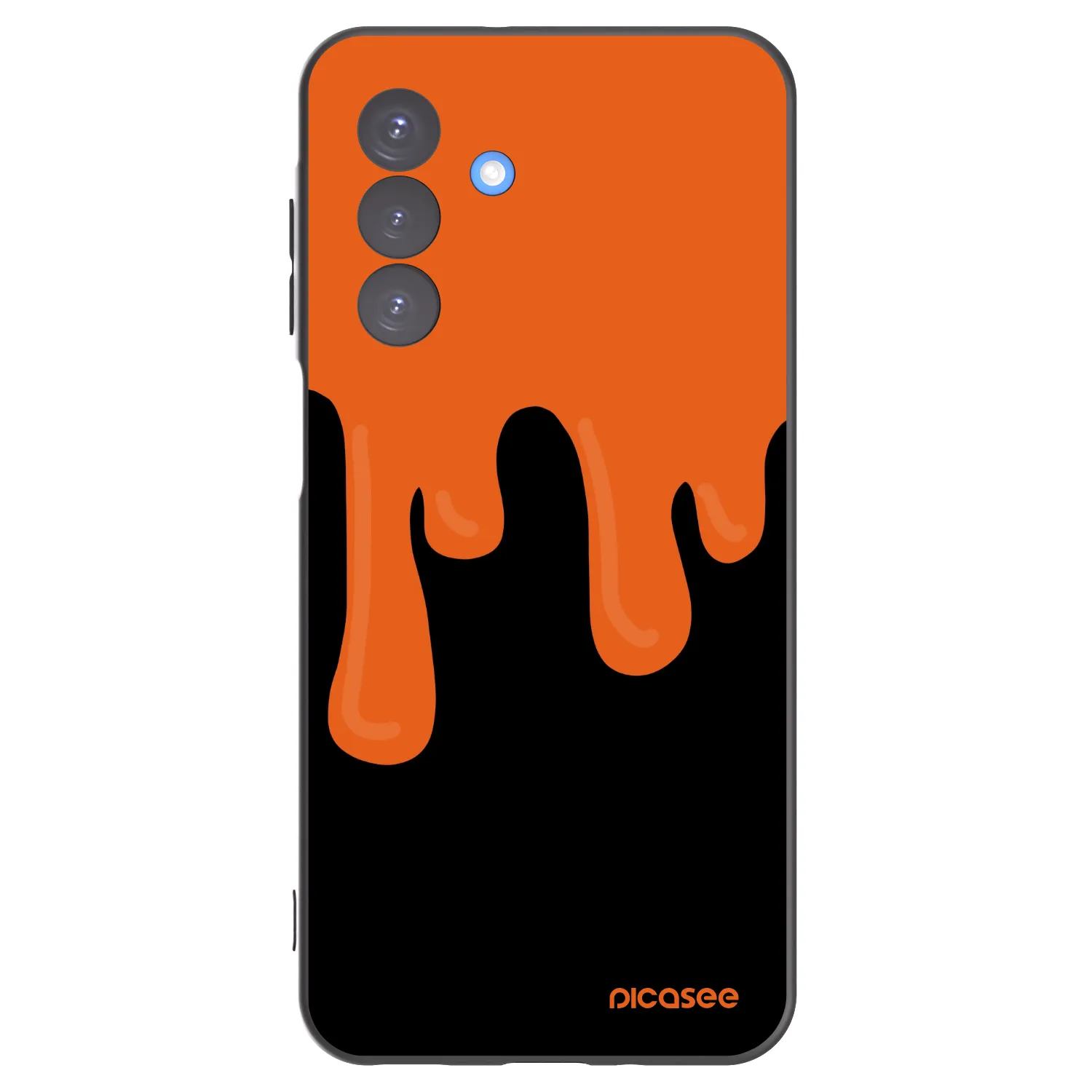 Picasee Μαύρη θήκη σιλικόνης για Samsung Galaxy A17 5G - Orange spooky