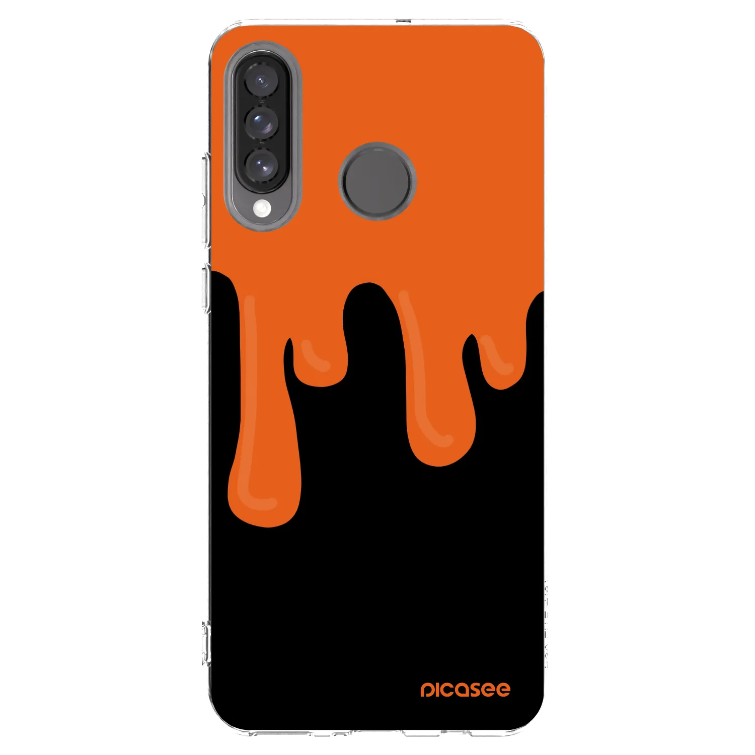 Picasee διαφανής θήκη σιλικόνης Huawei P30 Lite - Orange spooky