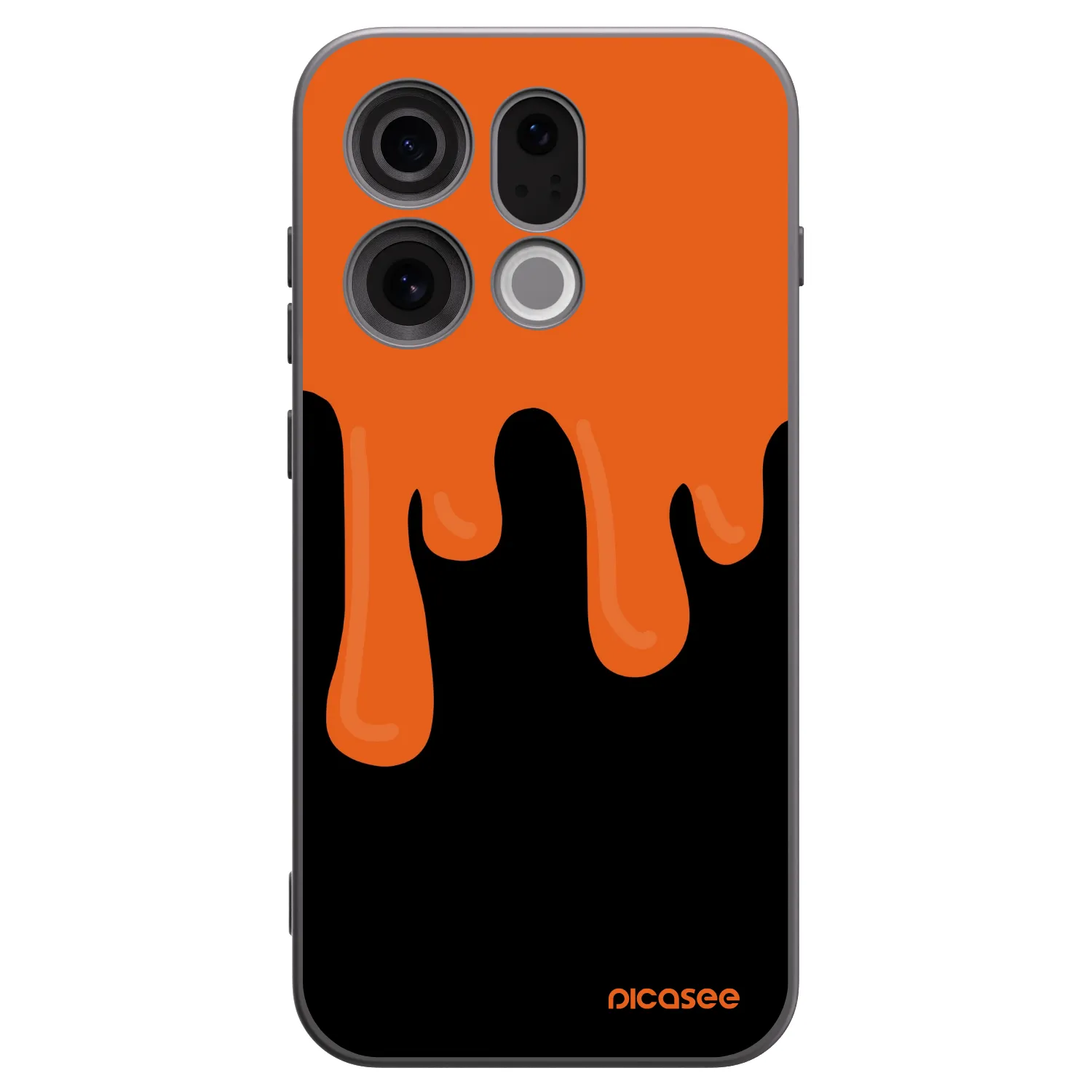 Picasee Μαύρη θήκη σιλικόνης για OPPO Find X9 - Orange spooky