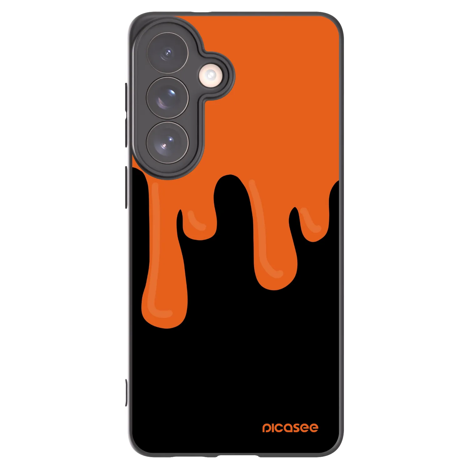 Picasee Μαύρη θήκη σιλικόνης για Samsung Galaxy S26+ - Orange spooky
