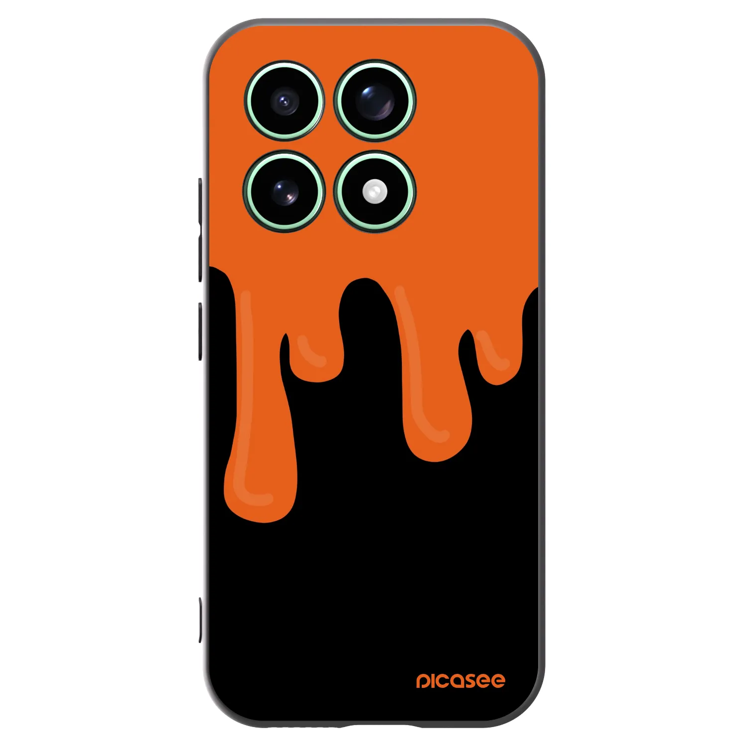 Picasee Μαύρη θήκη σιλικόνης για Xiaomi 17 - Orange spooky