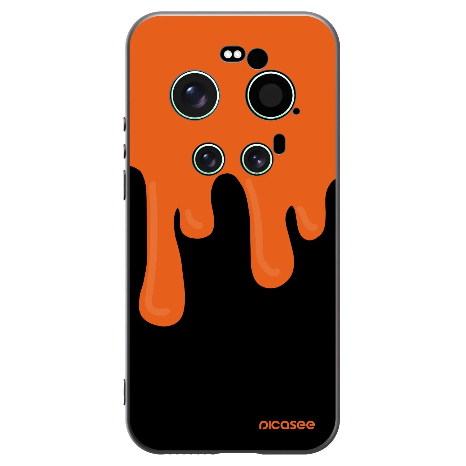 Picasee Μαύρη θήκη σιλικόνης για Xiaomi 17 Ultra - Orange spooky