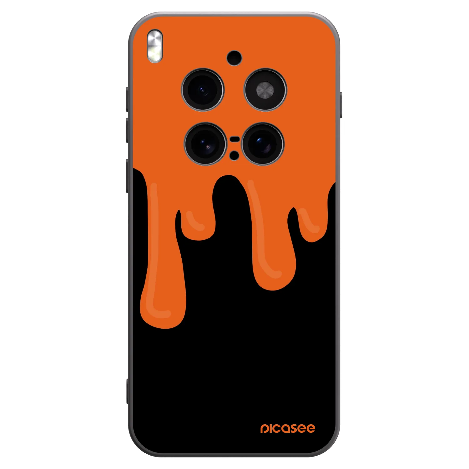 Picasee Μαύρη θήκη σιλικόνης για Vivo X300 Pro - Orange spooky