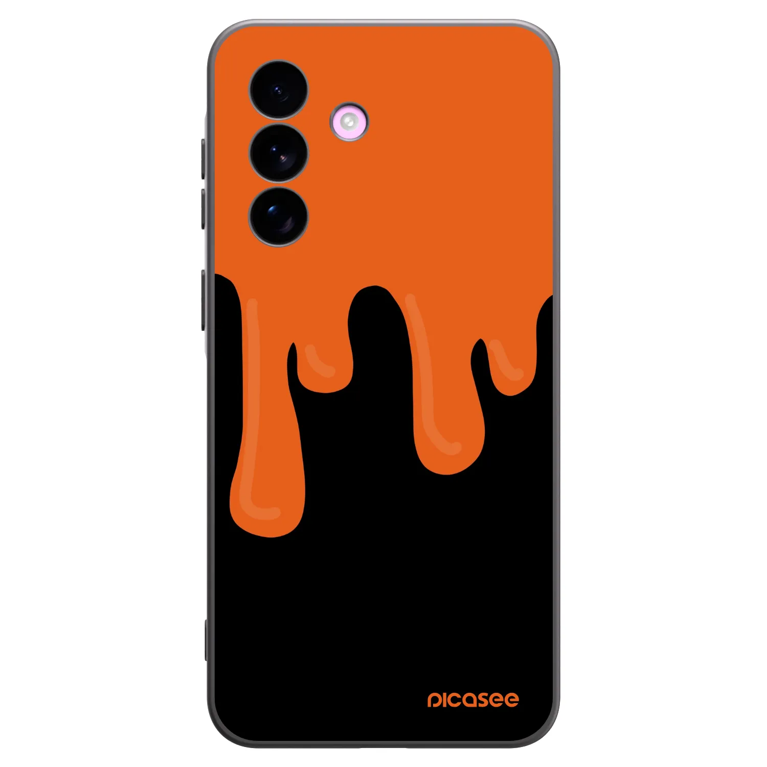 Picasee Μαύρη θήκη σιλικόνης για Samsung Galaxy A57 5G - Orange spooky