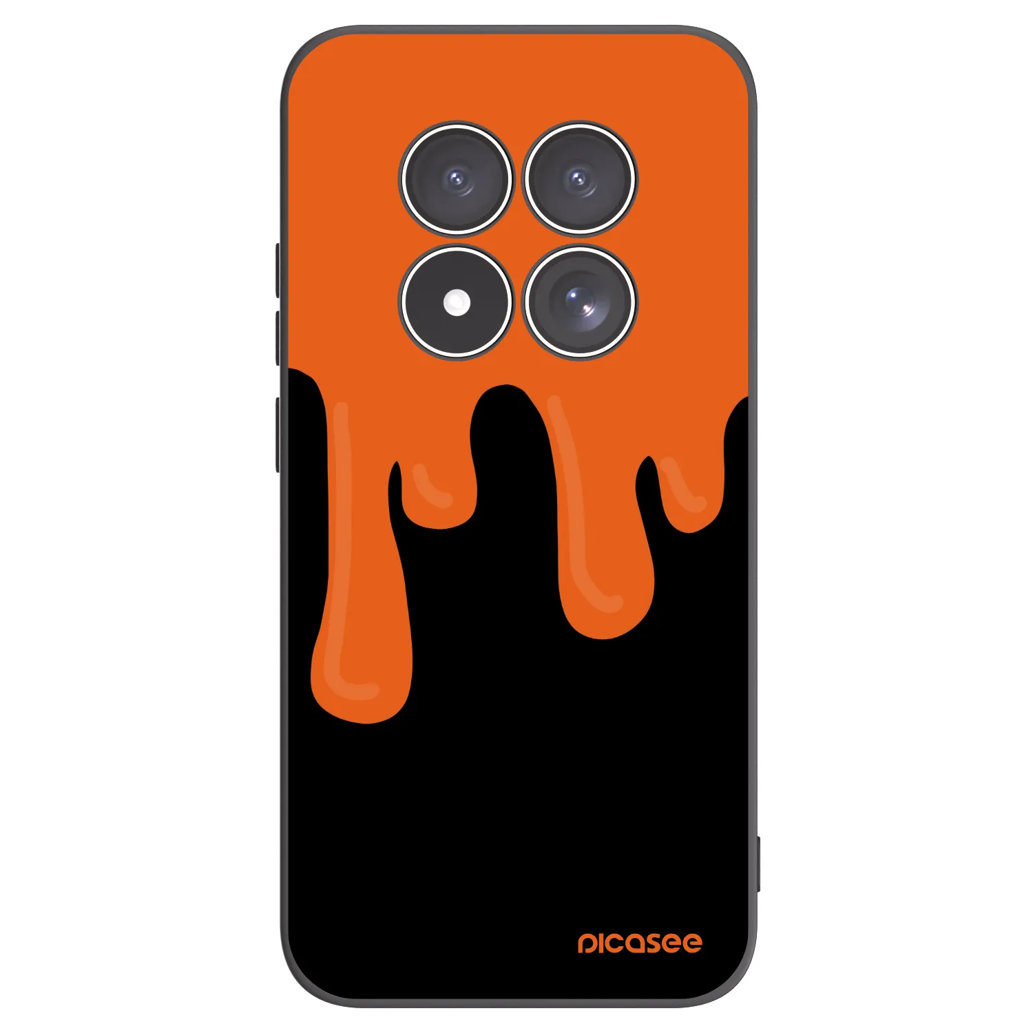 Picasee Μαύρη θήκη σιλικόνης για Xiaomi Redmi Note 15 Pro 5G - Orange spooky