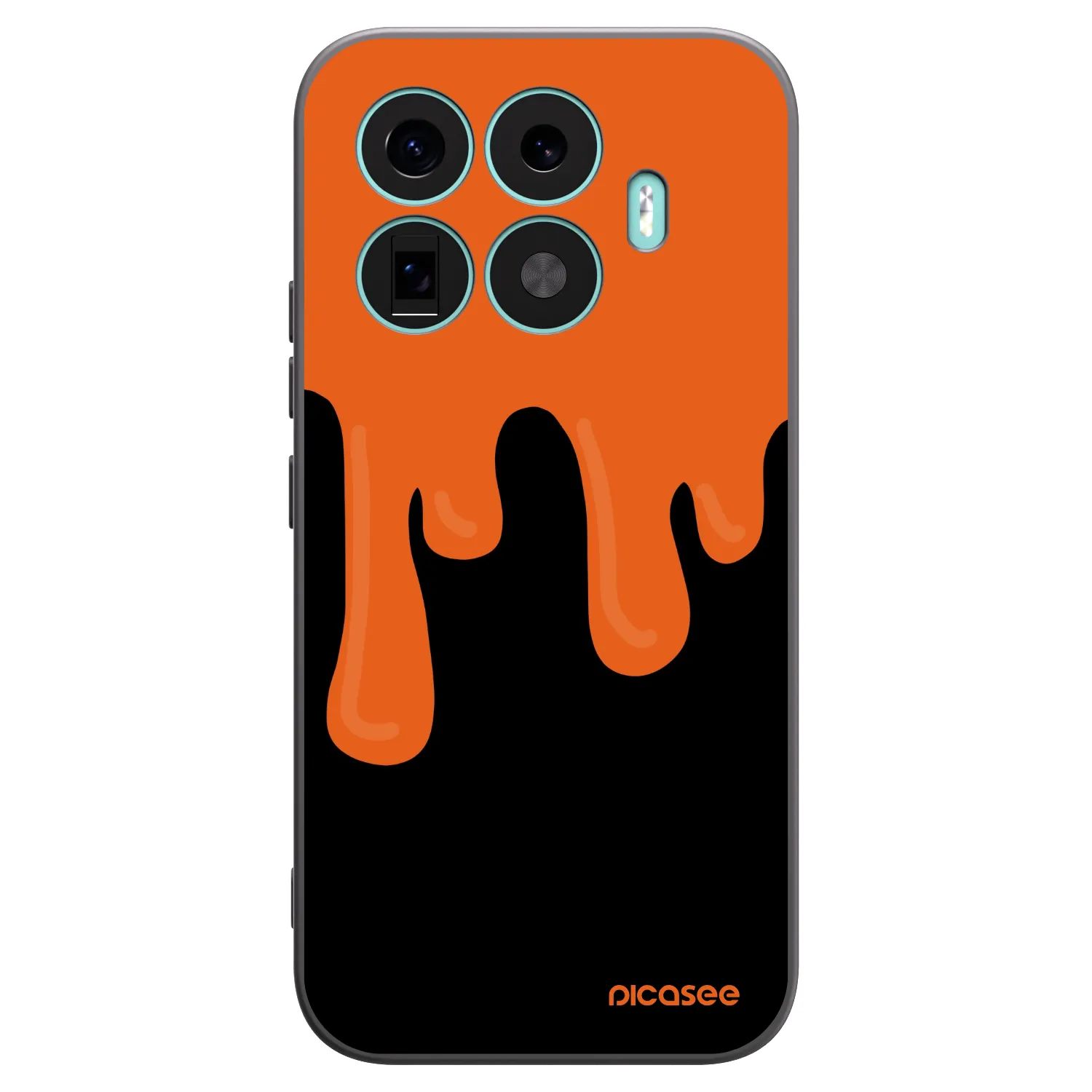 Picasee Μαύρη θήκη σιλικόνης για Xiaomi 17T - Orange spooky
