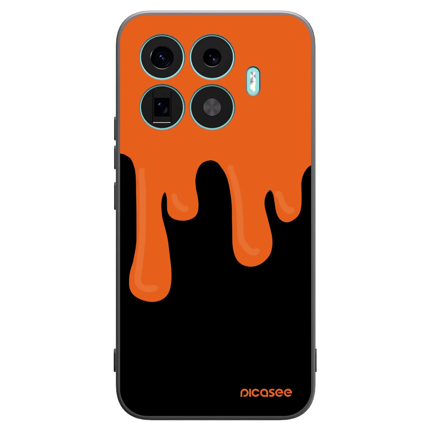 Picasee Μαύρη θήκη σιλικόνης για Xiaomi 17T Pro - Orange spooky