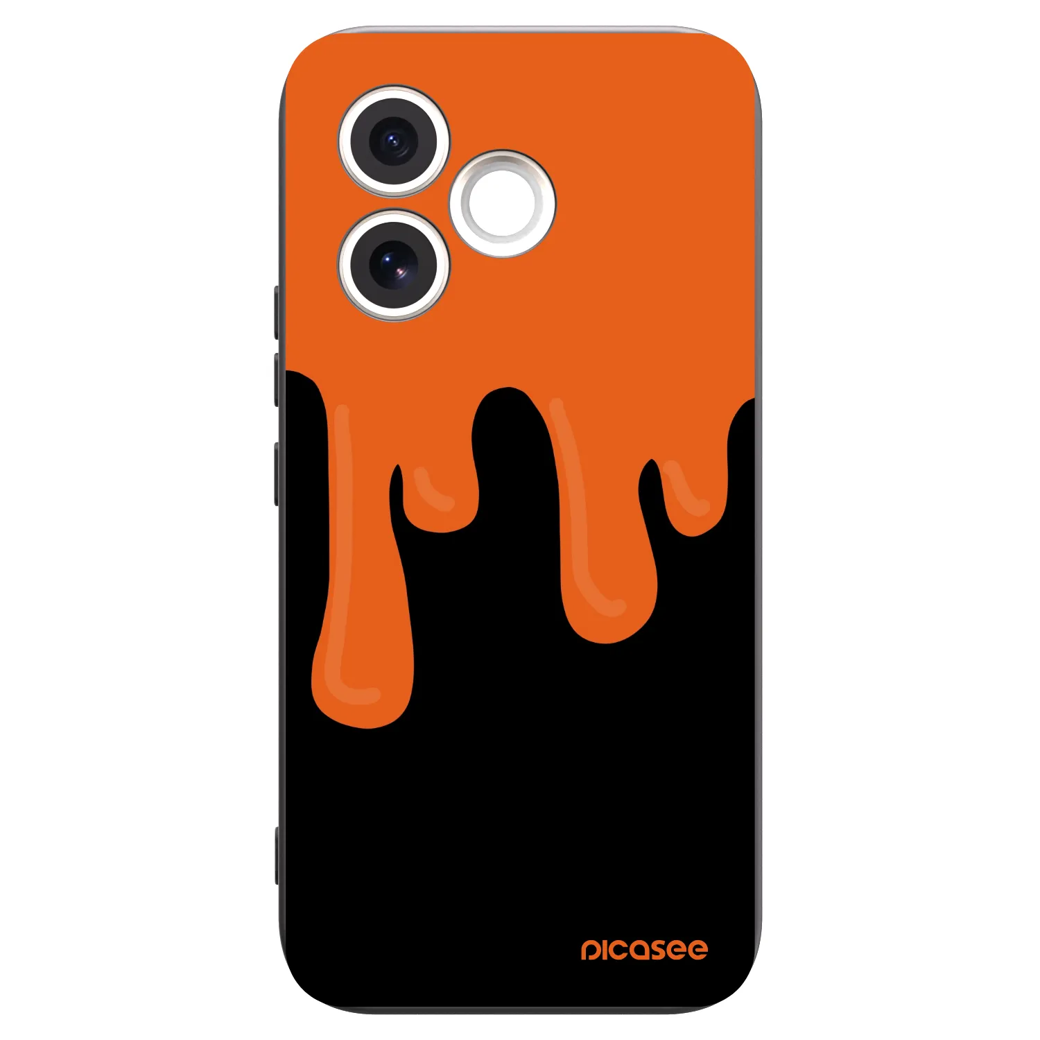 Picasee Μαύρη θήκη σιλικόνης για Honor 600 Lite - Orange spooky