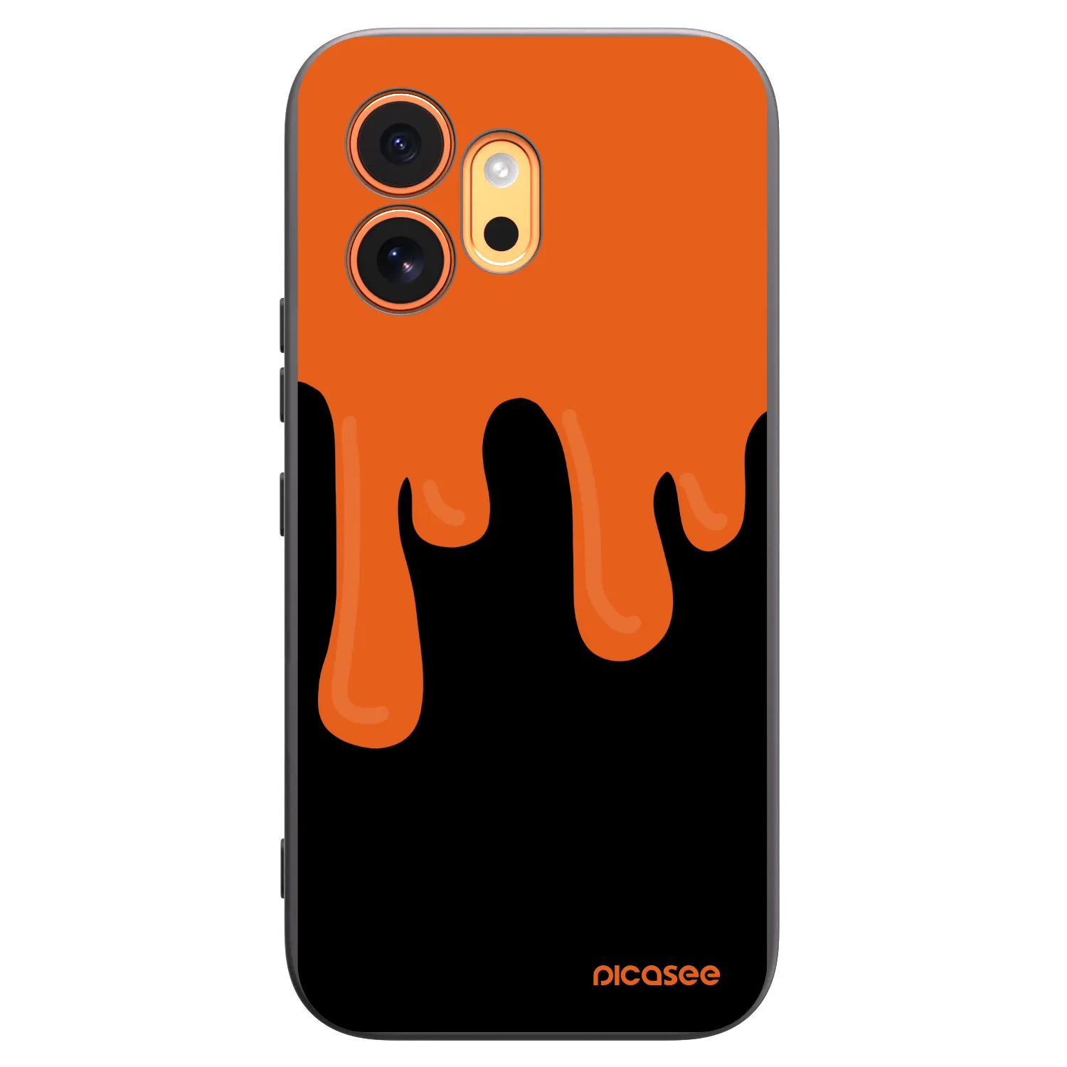 Picasee Μαύρη θήκη σιλικόνης για Honor 600 - Orange spooky