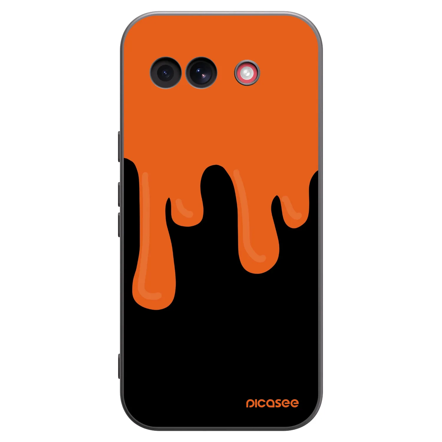 Picasee Μαύρη θήκη σιλικόνης για Google Pixel 10a - Orange spooky