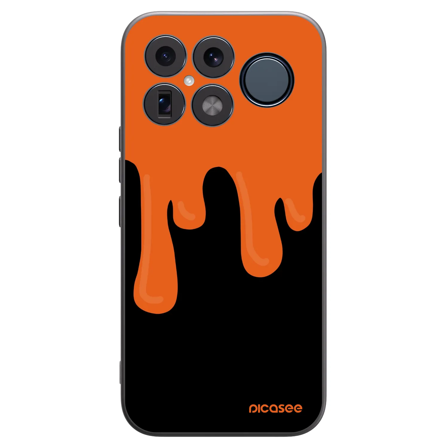 Picasee Μαύρη θήκη σιλικόνης για Xiaomi Poco F8 Ultra - Orange spooky