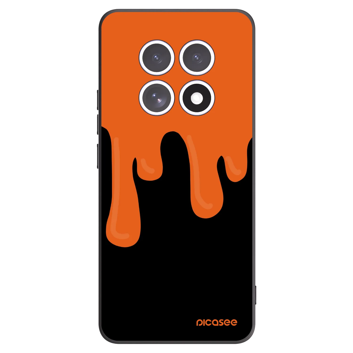 Picasee Μαύρη θήκη σιλικόνης για Xiaomi Redmi Note 15 5G - Orange spooky