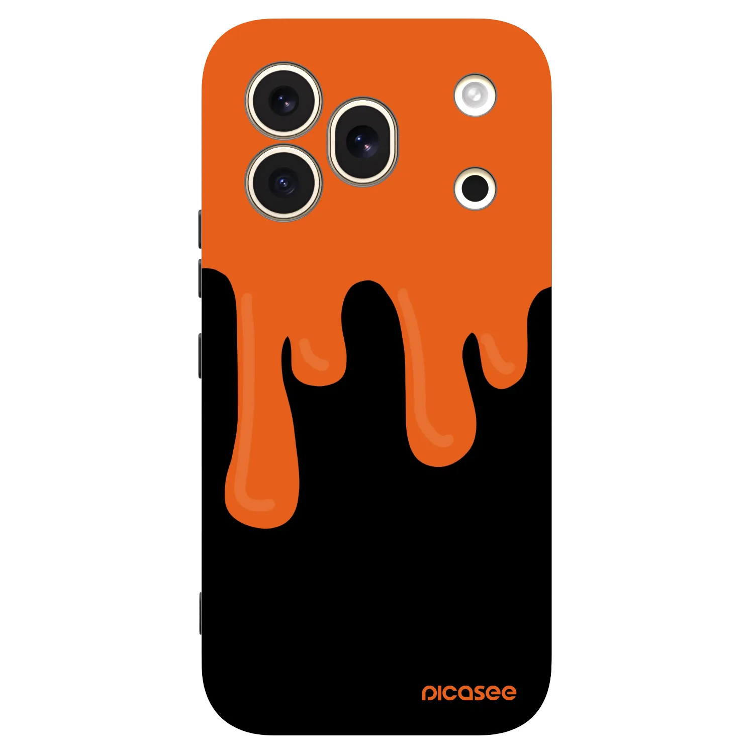 Picasee Μαύρη θήκη σιλικόνης για Honor 600 Pro - Orange spooky