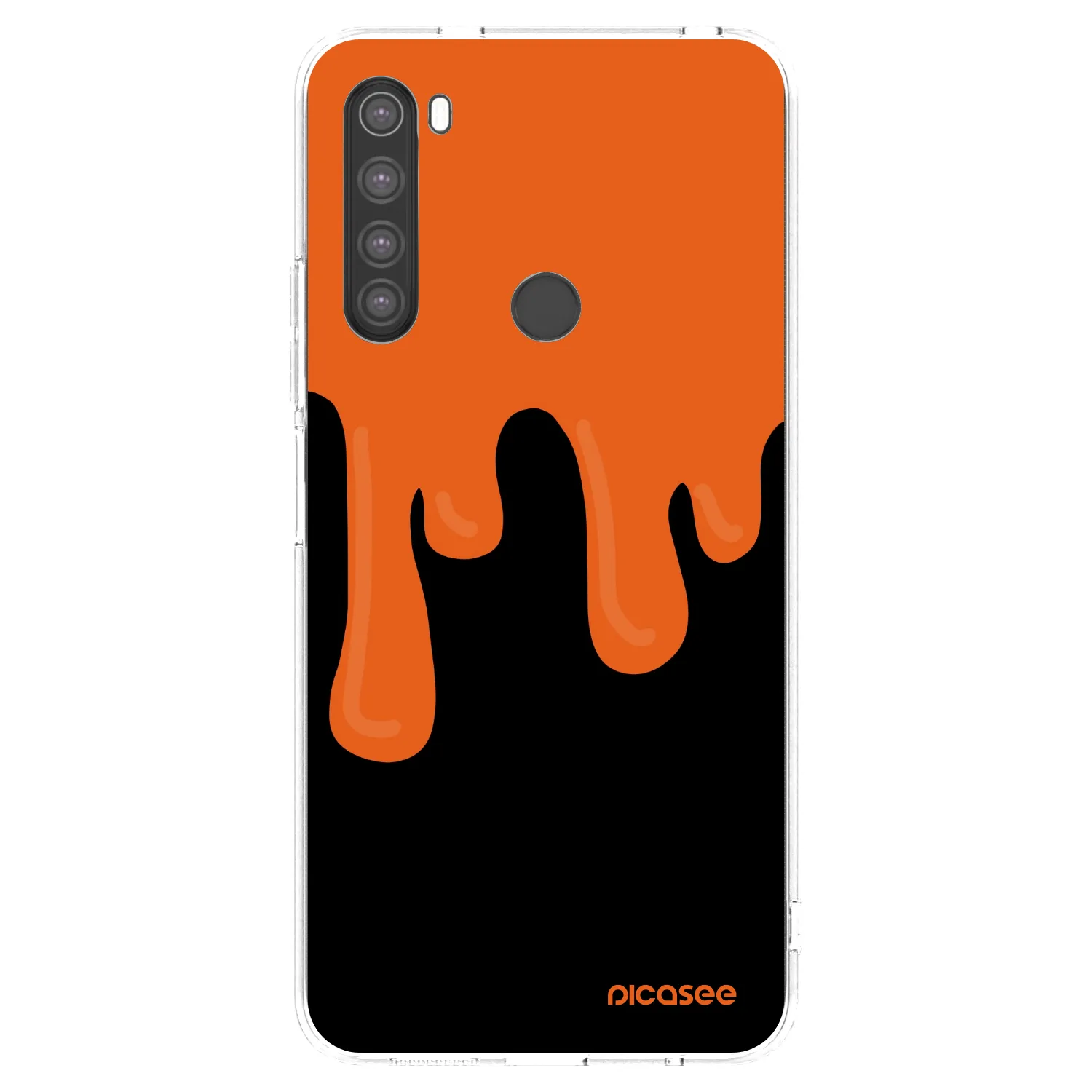 Picasee διαφανής θήκη σιλικόνης Xiaomi Redmi Note 8 - Orange spooky
