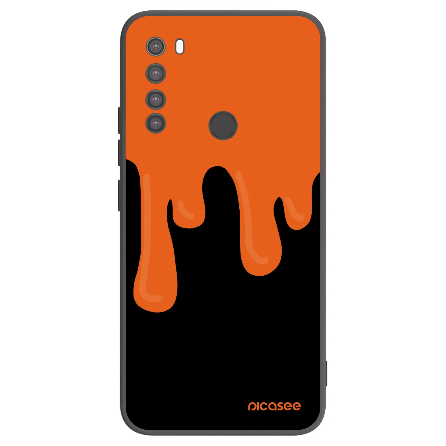 Picasee Μαύρη θήκη σιλικόνης για Xiaomi Redmi Note 8 - Orange spooky
