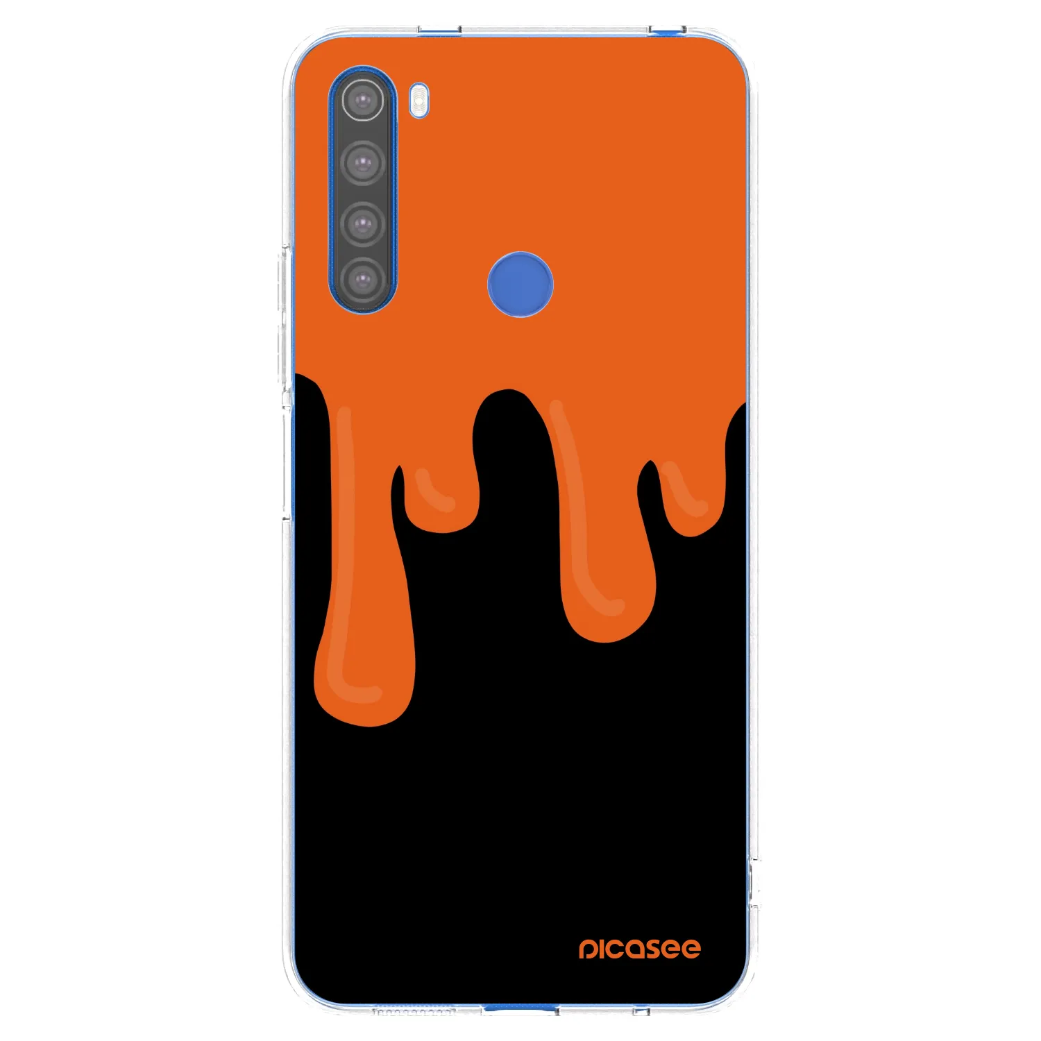 Picasee διαφανής θήκη σιλικόνης Xiaomi Redmi Note 8T - Orange spooky