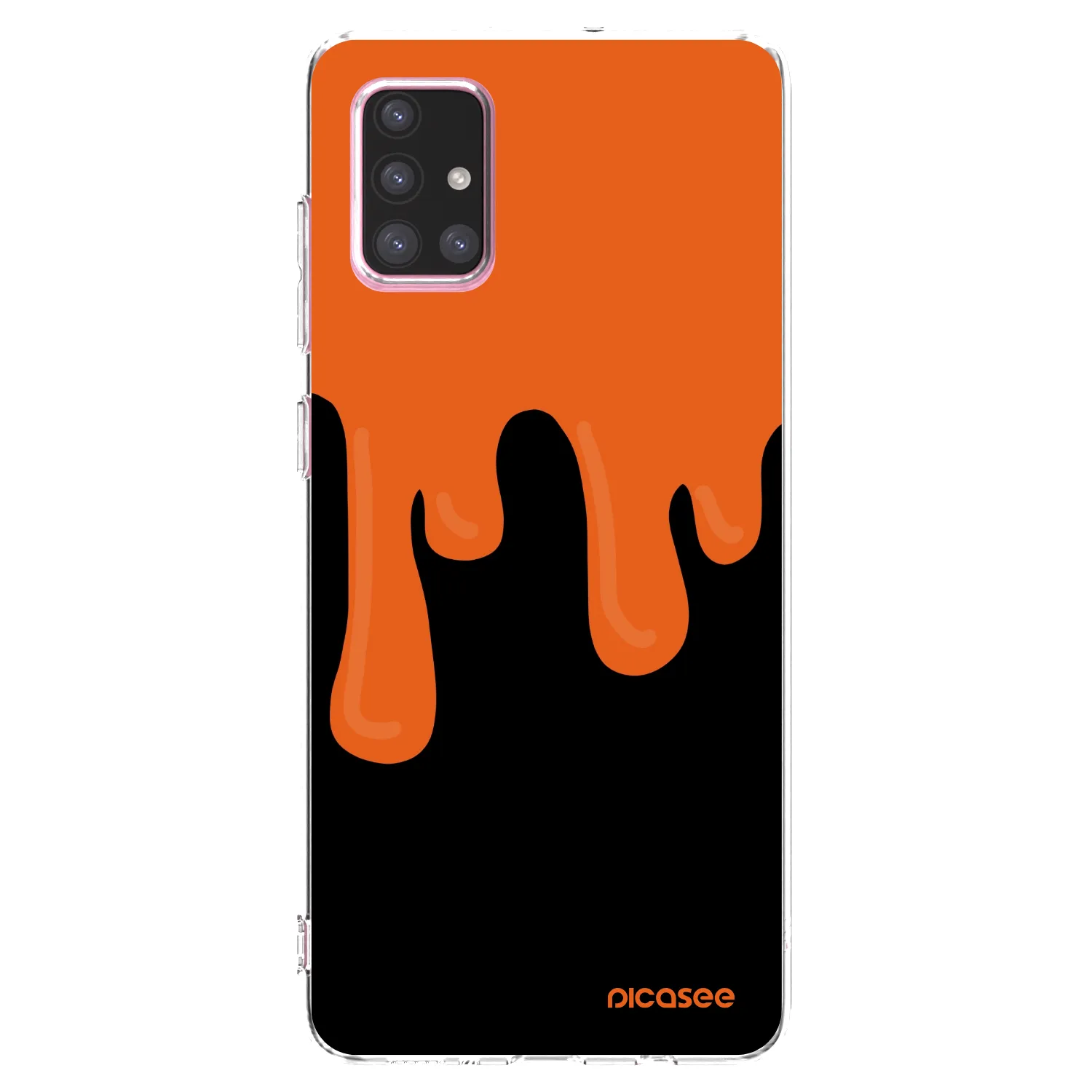 Picasee διαφανής θήκη σιλικόνης Samsung Galaxy A71 A715F - Orange spooky