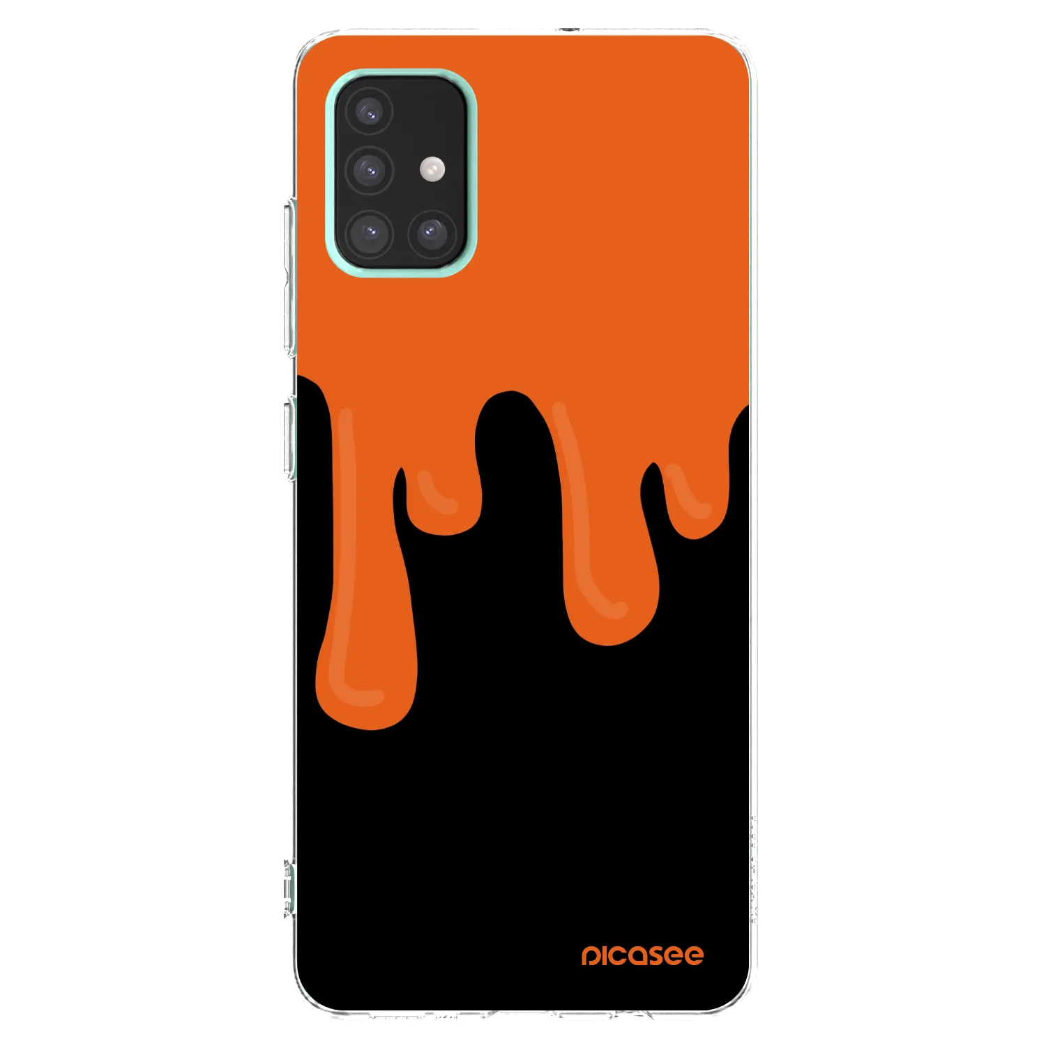 Picasee διαφανής θήκη σιλικόνης Samsung Galaxy A51 A515F - Orange spooky
