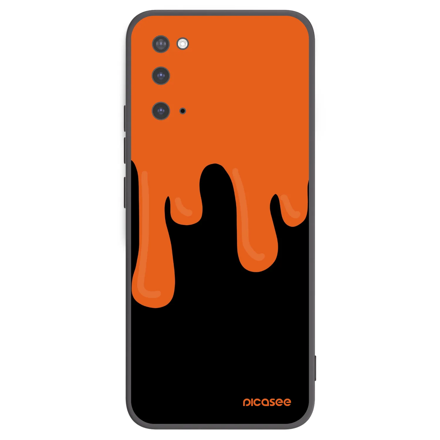Picasee Μαύρη θήκη σιλικόνης για Samsung Galaxy S20 G980F - Orange spooky